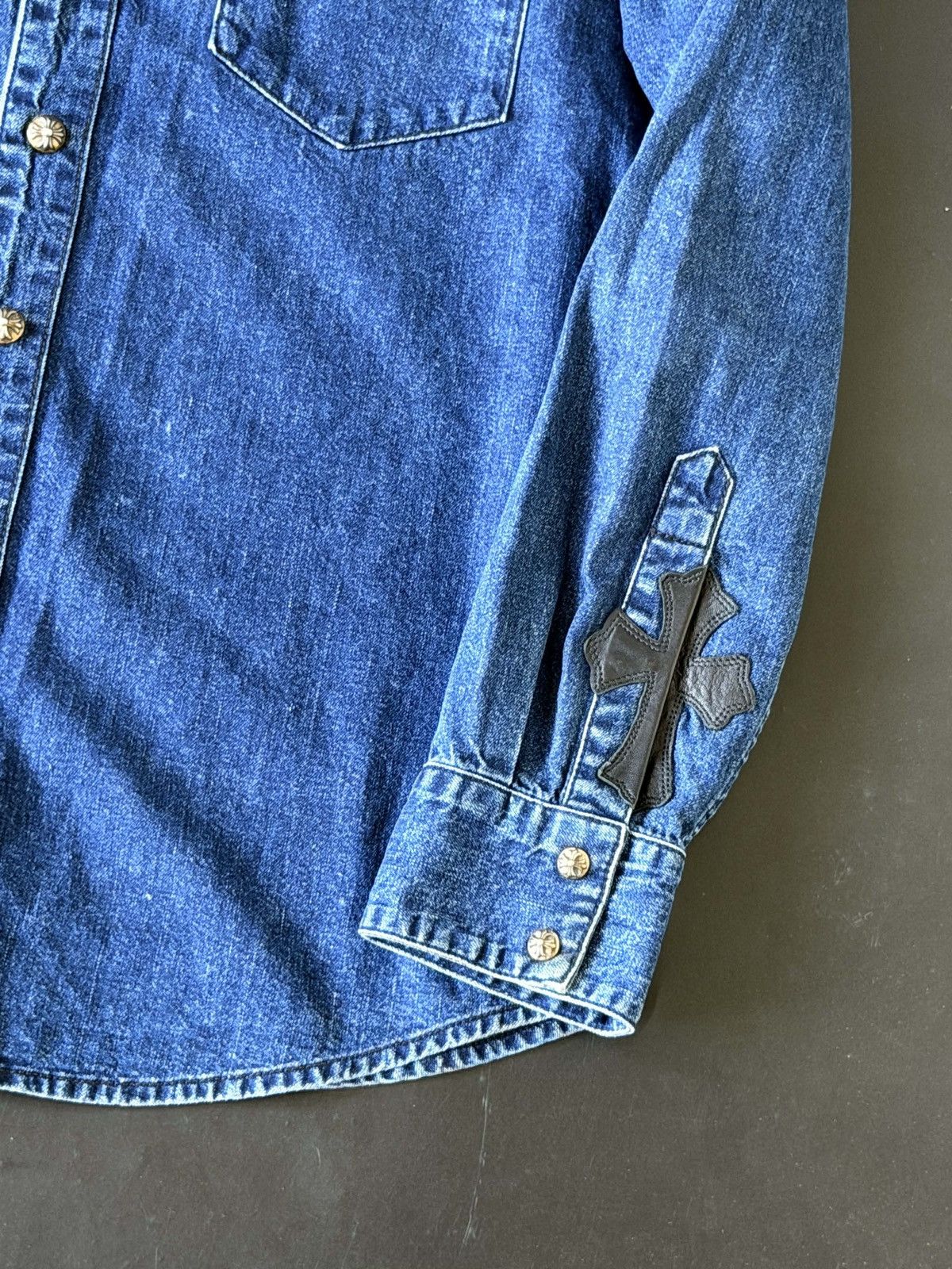Chrome Hearts Chrome Hearts Cross-Skin Blue Denim Shirt Size US M / EU 48-50 / 2 - 6 Thumbnail