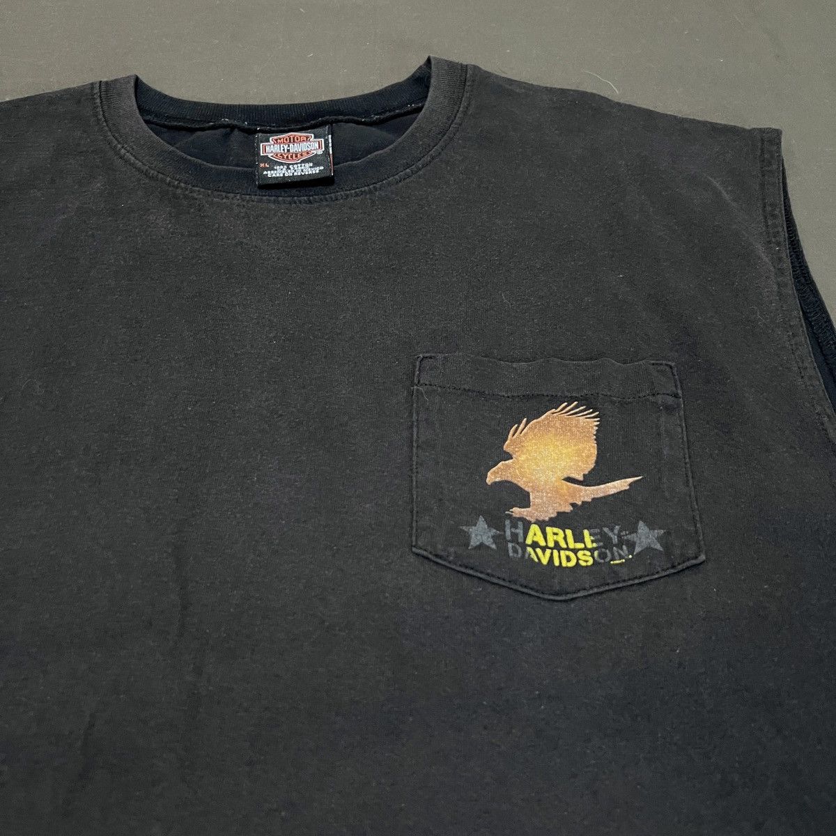 Harley Davidson Vintage Y2K Harley Davidson Topeka Kansas Sleeveless Shirt Size US XL / EU 56 / 4 - 9 Thumbnail