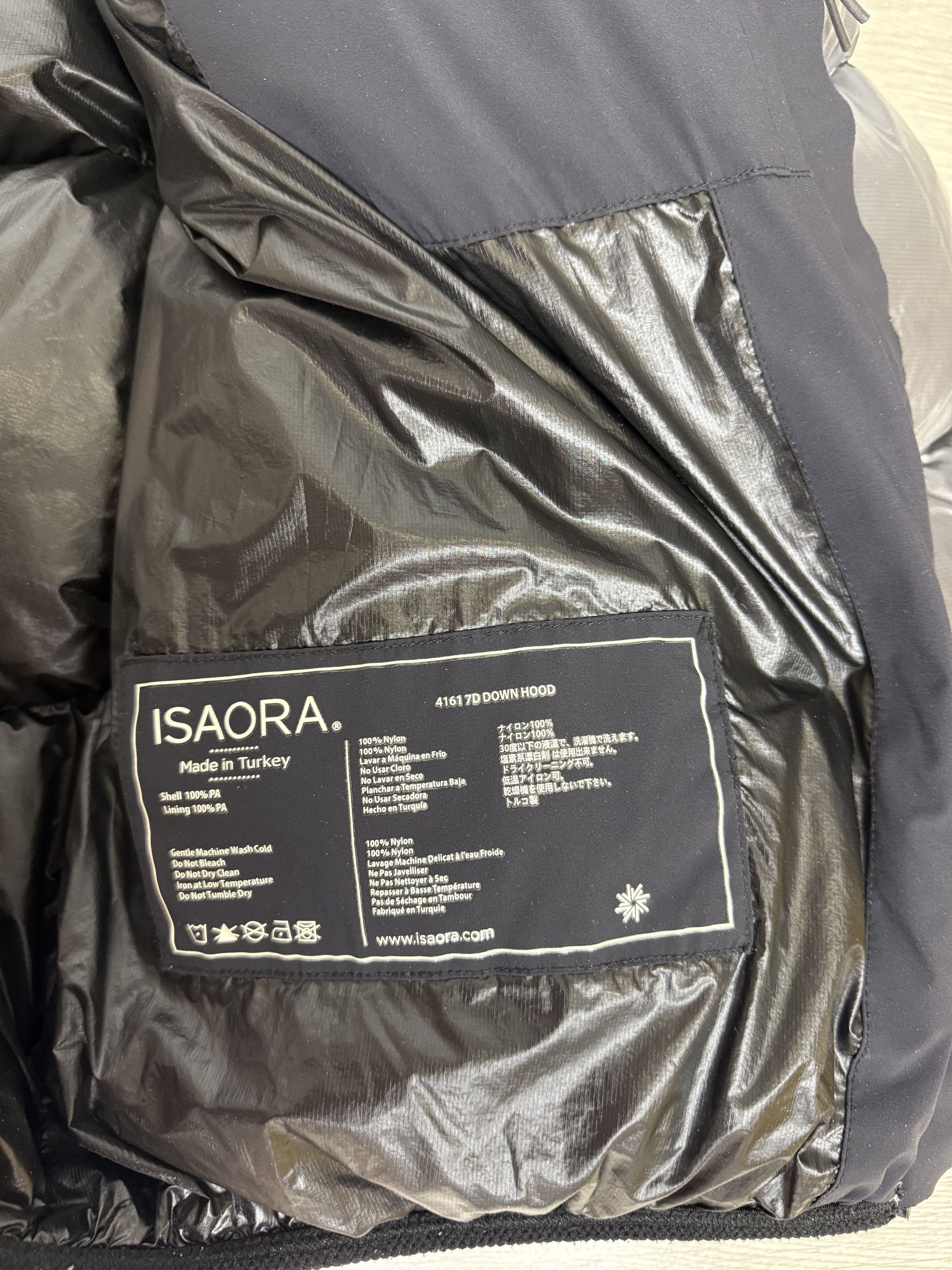 Isaora ISAORA Grey Down 7D Hooded Jacket Size US XXL / EU 58 / 5 - 5 Thumbnail