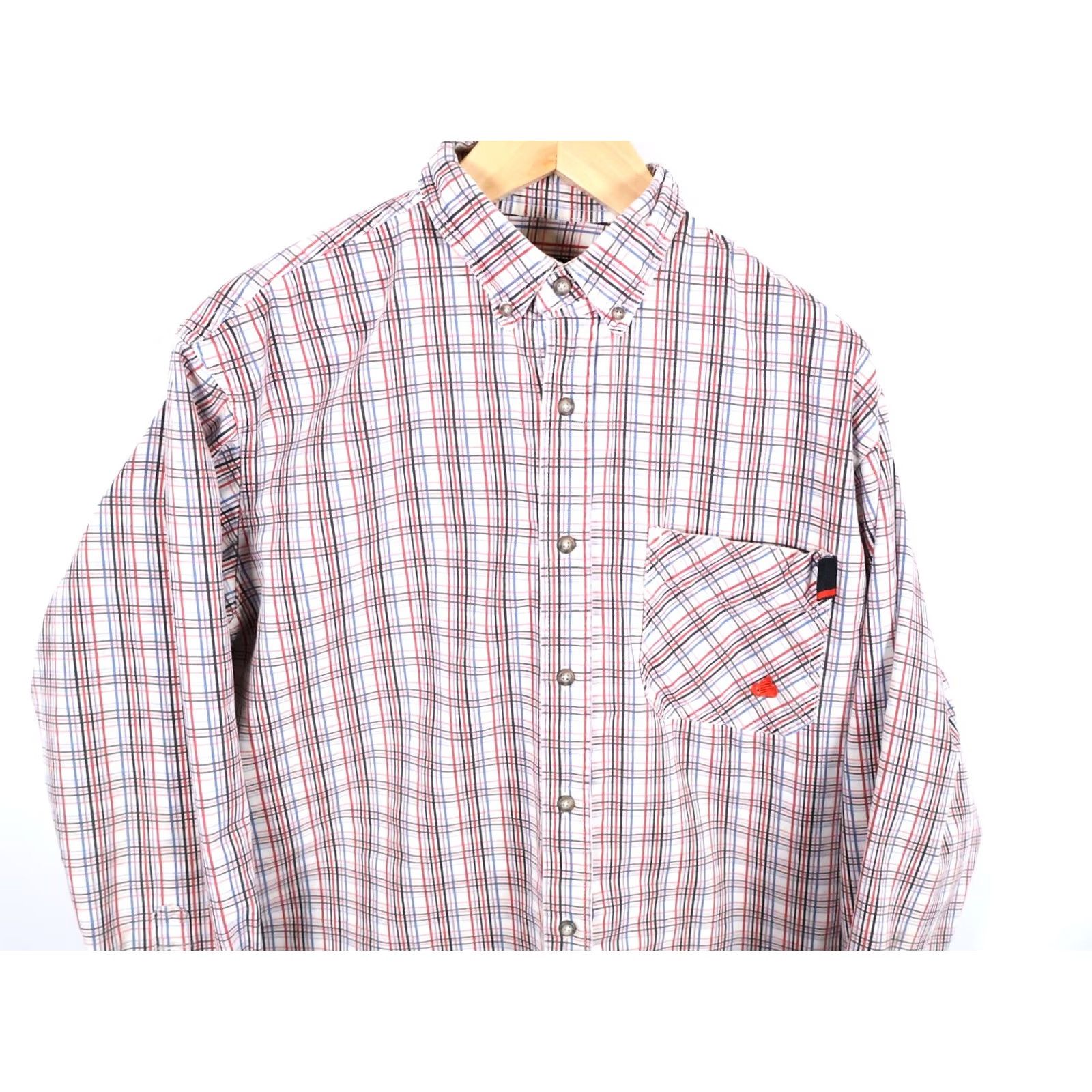 Vintage VINTAGE Forge FR Shirt Men's XL Red White Check Long Sleeve NFPA 2112 CAT 2 Workwear Size US XL / EU 56 / 4 - 4 Thumbnail