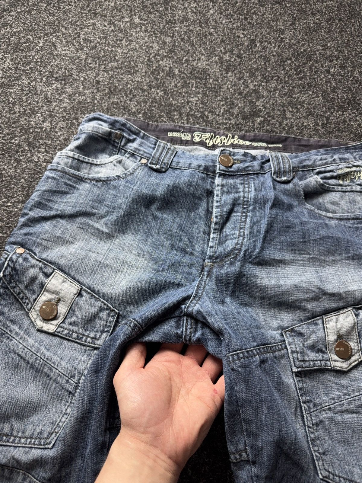 Vintage Y2K Retro Rap Cargo Denim Baggy Distressed Streetwear Size US 36 / EU 52 - 8 Thumbnail