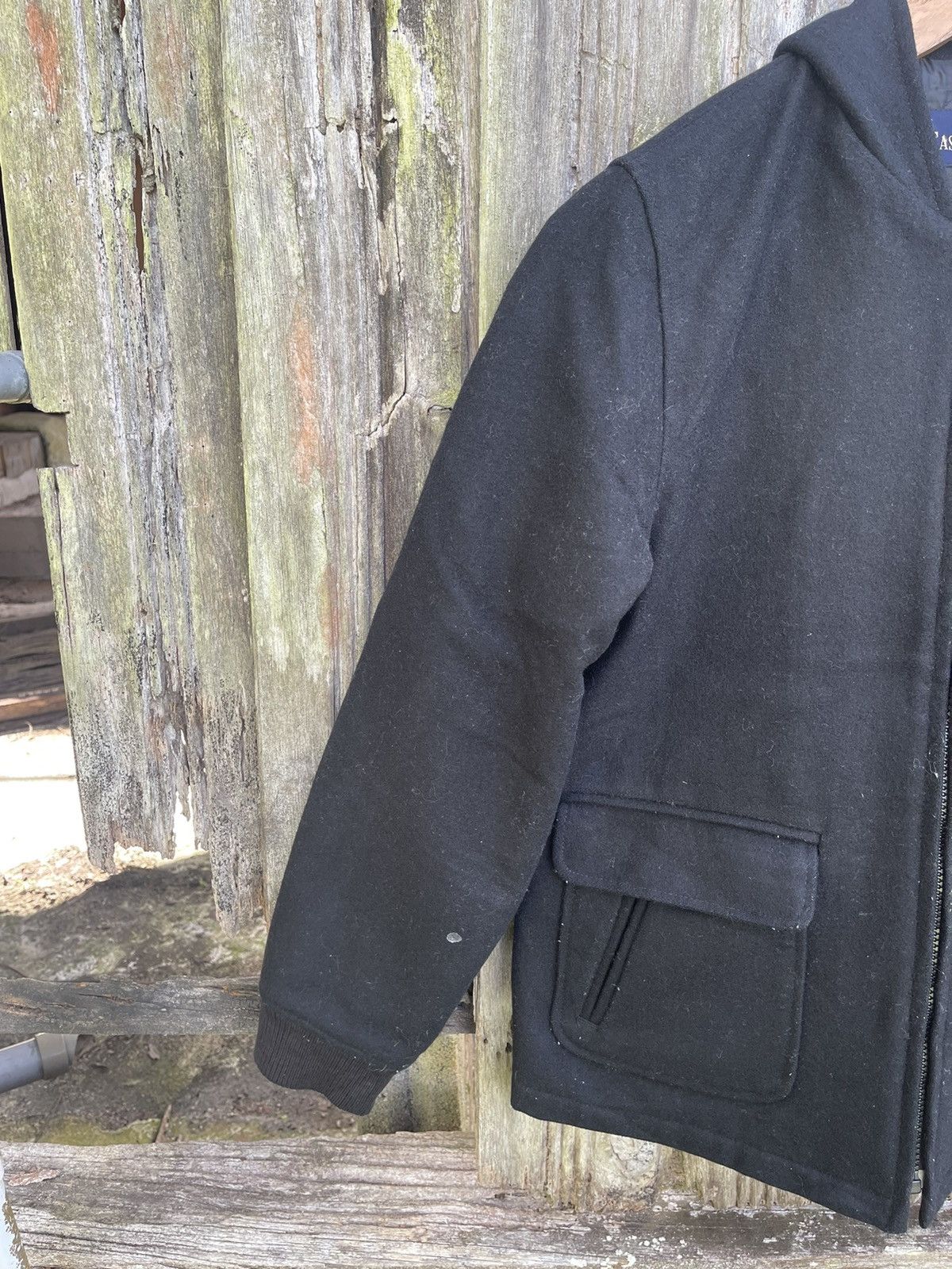 Designer East Boy Quilted Wool Zip Jacket (Black) - Japanese Brand Size US M / EU 48-50 / 2 - 4 Thumbnail