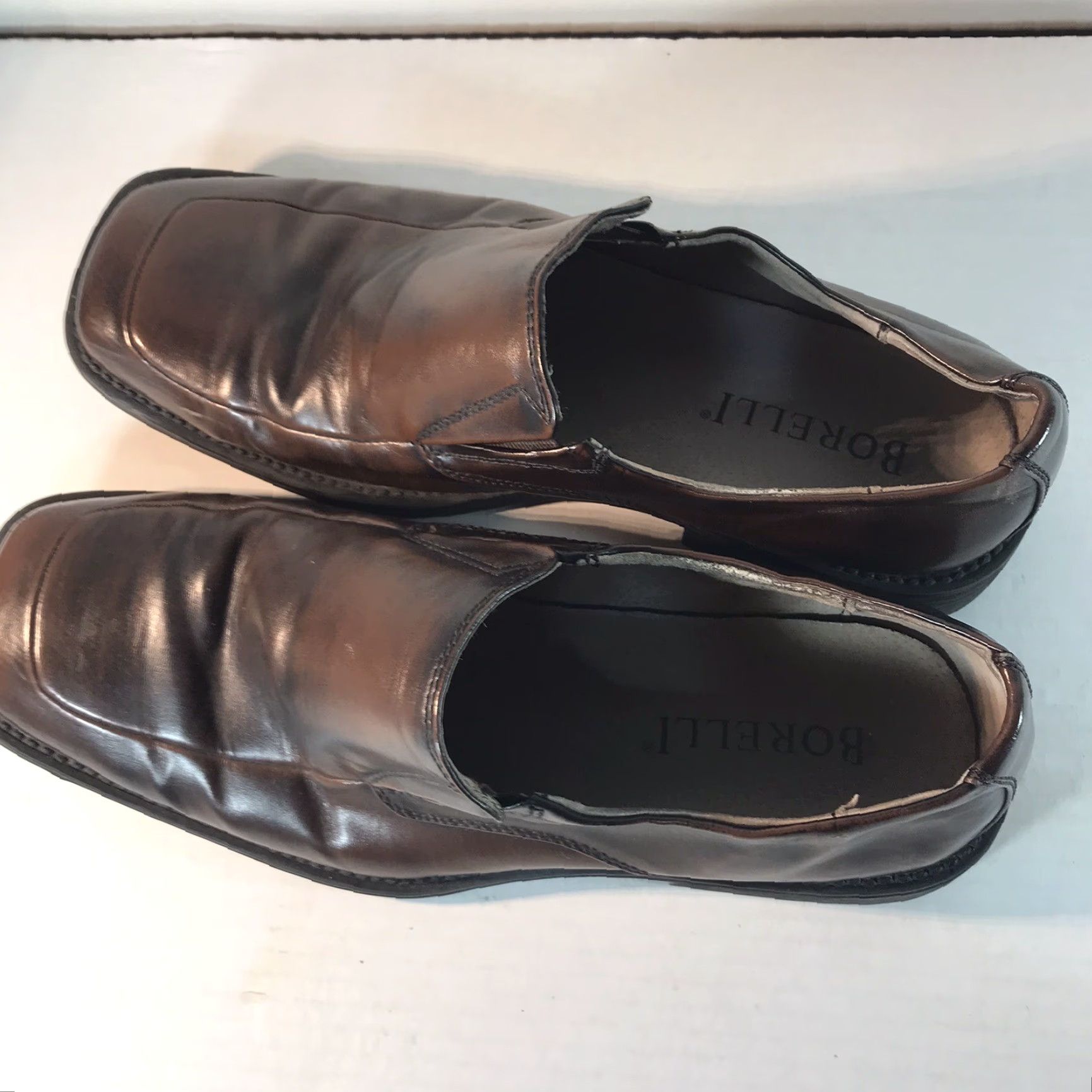 Vintage Borelli Matthew Leather Loafers Mens Size 10 Brown Dress Shoes Slip On Comfort Stylish Size US 10 / EU 43 - 4 Thumbnail