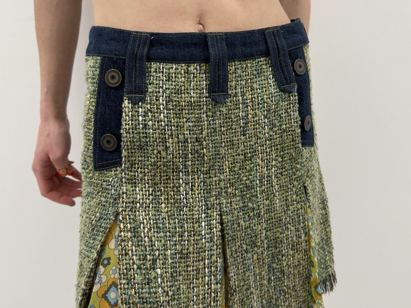 Dolce & Gabbana Vintage D&G Dolce&Gabbana Knit Mini Skirt y2k Viscose Tweed Size 26" / US 2 / IT 38 - 12 Thumbnail