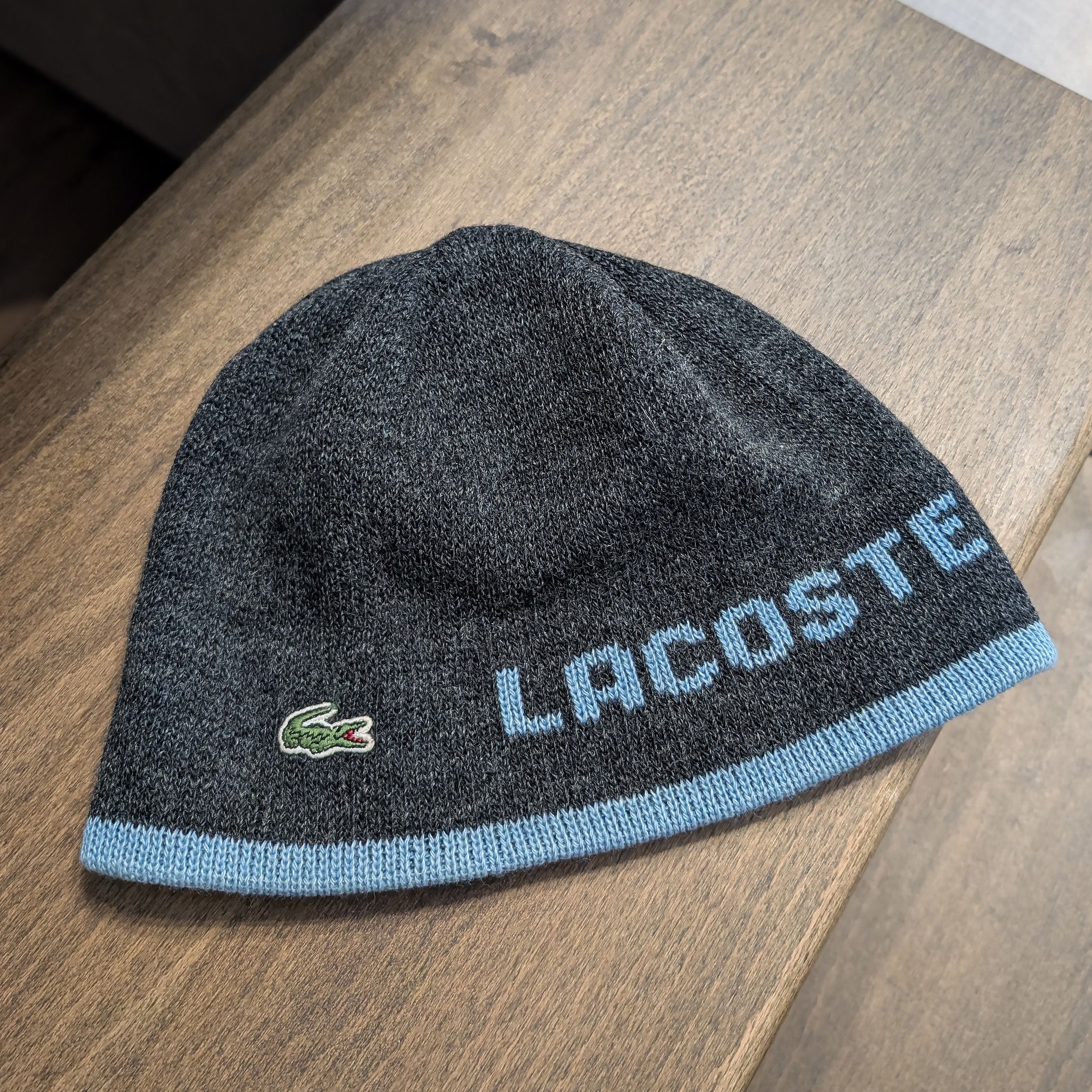 Lacoste Vintage Lacoste Wool Beanie Hat Unisex Crocodile Logo Knit Size ONE SIZE - 1 Thumbnail