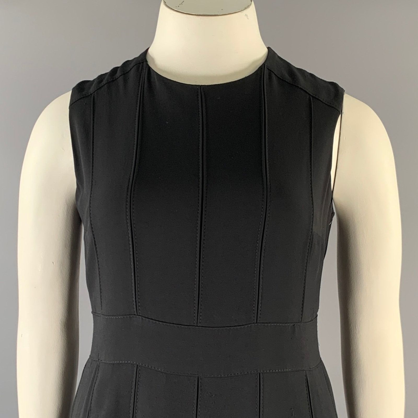 Burberry BURBERRY FW2018 Aria Size 12 Black Sleeveless Long Dress Size XL / US 12-14 / IT 48-50 - 2 Thumbnail