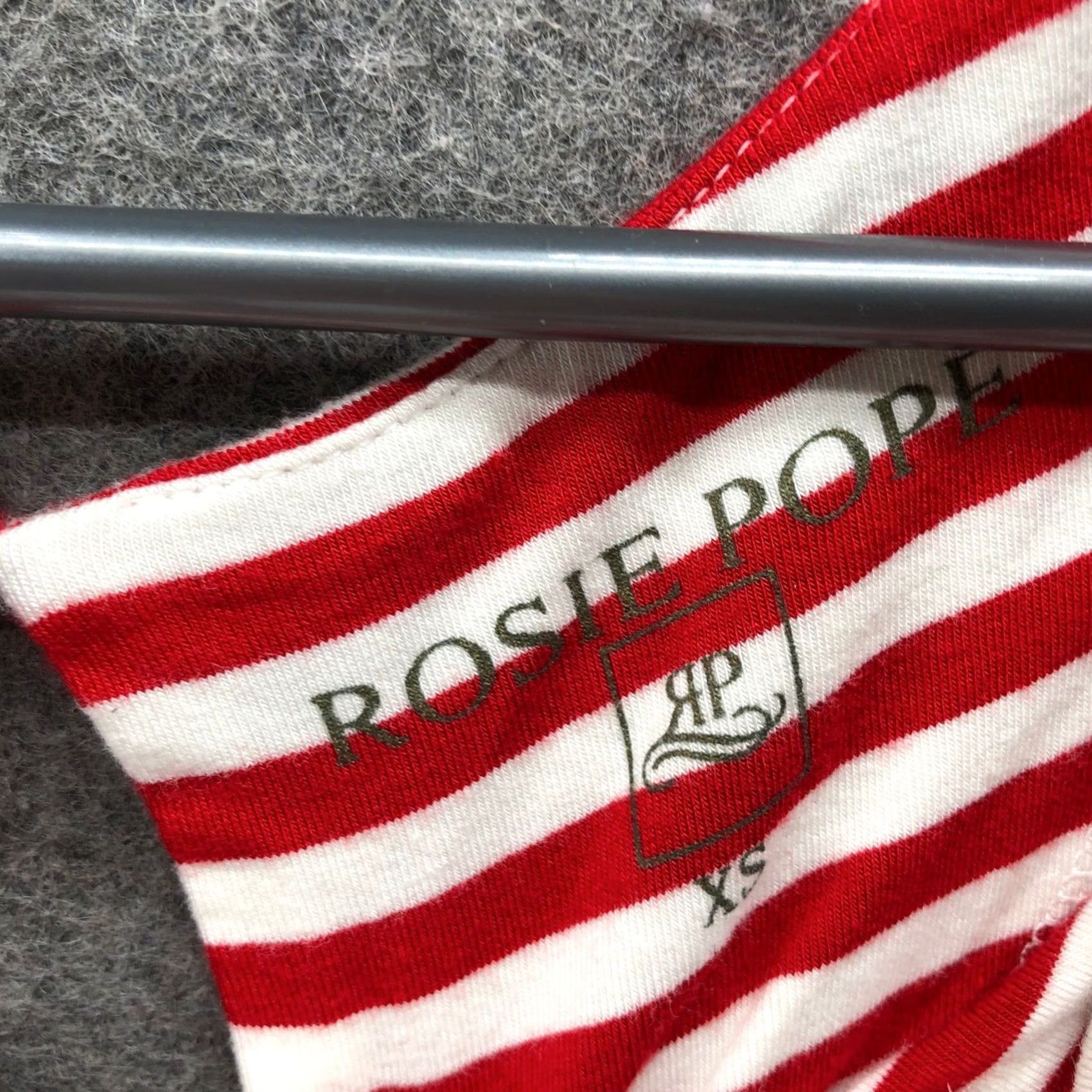 Nautica VINTAGE Rosie Pope Maternity Dress XS Striped Mixed Media Pleated Red White Nautical Size XS / US 0-2 / IT 36-38 - 5 Thumbnail