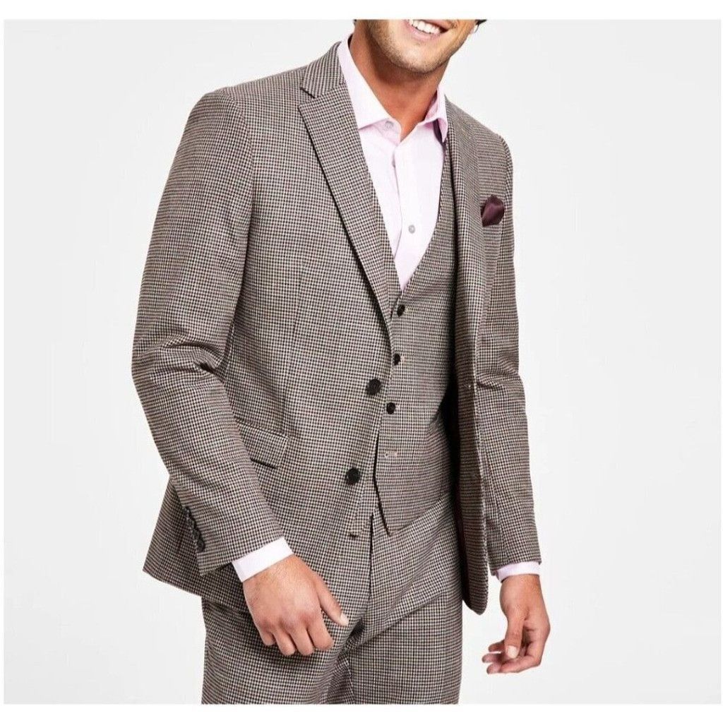 Bar III Bar lll Men's Slim-Fit Stretch Check Suit Jacket. Size 46R. Size US S / EU 44-46 / 1 - 1 Thumbnail