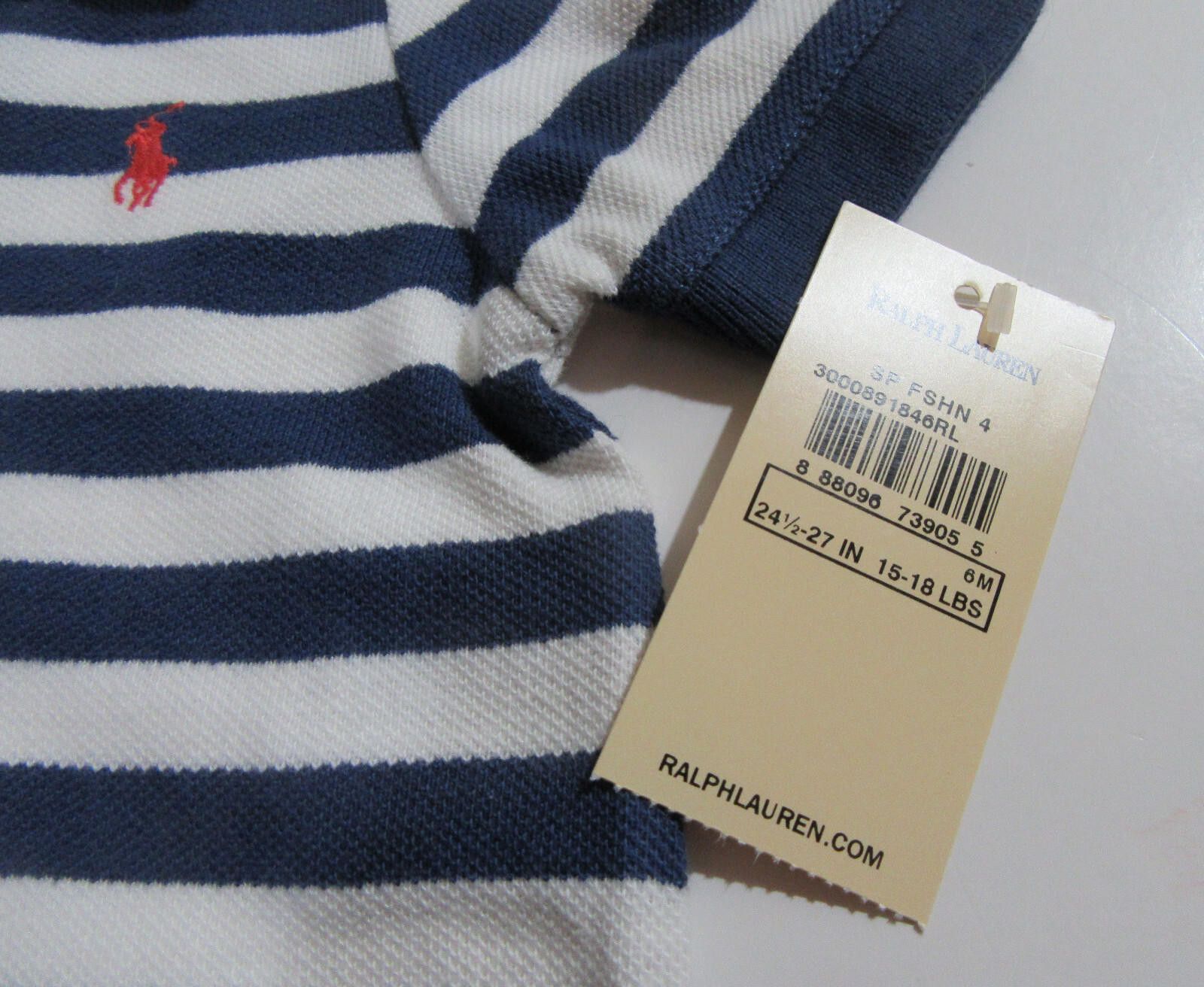 Polo Ralph Lauren Polo Ralph Lauren Baby Boys One Piece Romper Blue Striped Size ONE SIZE - 4 Thumbnail