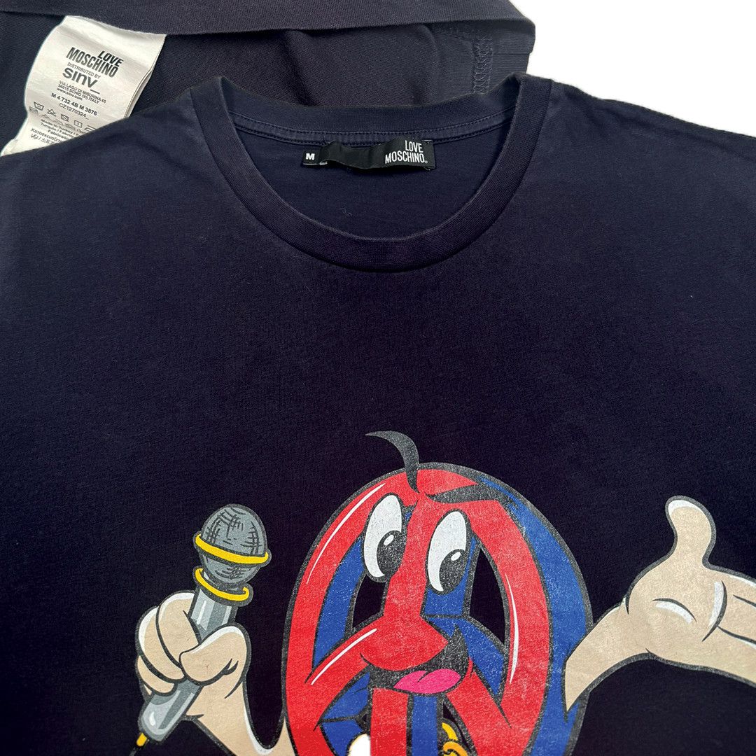 Moschino Moschino - MC Peace Love Logo Tee - Black - M Size US M / EU 48-50 / 2 - 4 Thumbnail