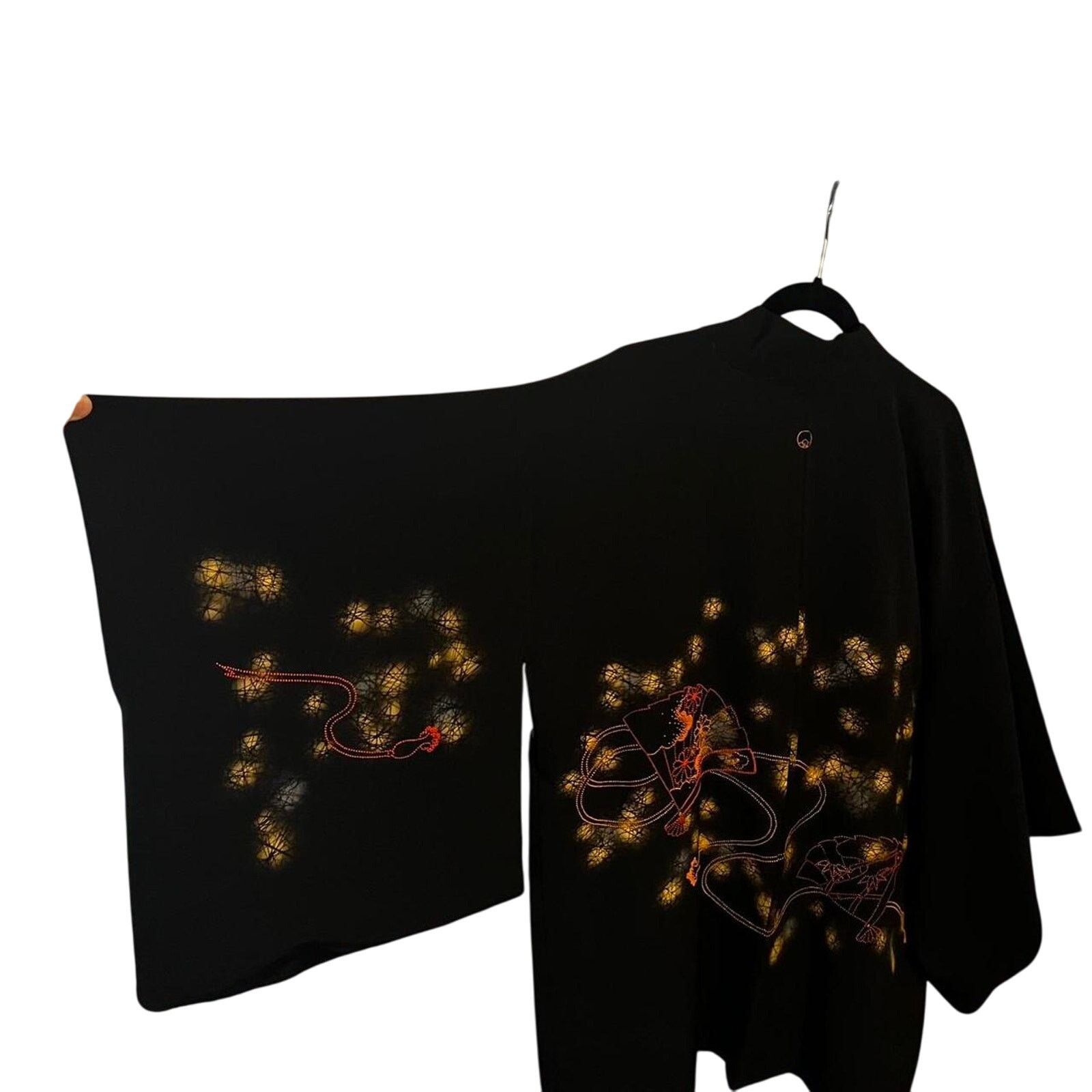 Other Japanese Haori Black Silk Dragons Japanese Kimono Jacket Size US L / EU 52-54 / 3 - 2 Thumbnail