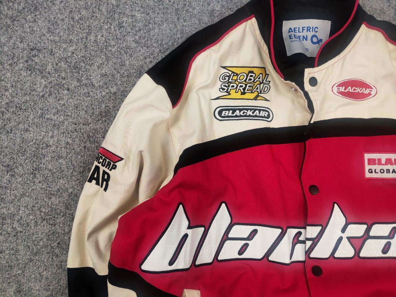 Vintage Aelfric Eden Blackair Vintage Racing Bomber Jacket Logo Y2K Size US M / EU 48-50 / 2 - 7 Thumbnail