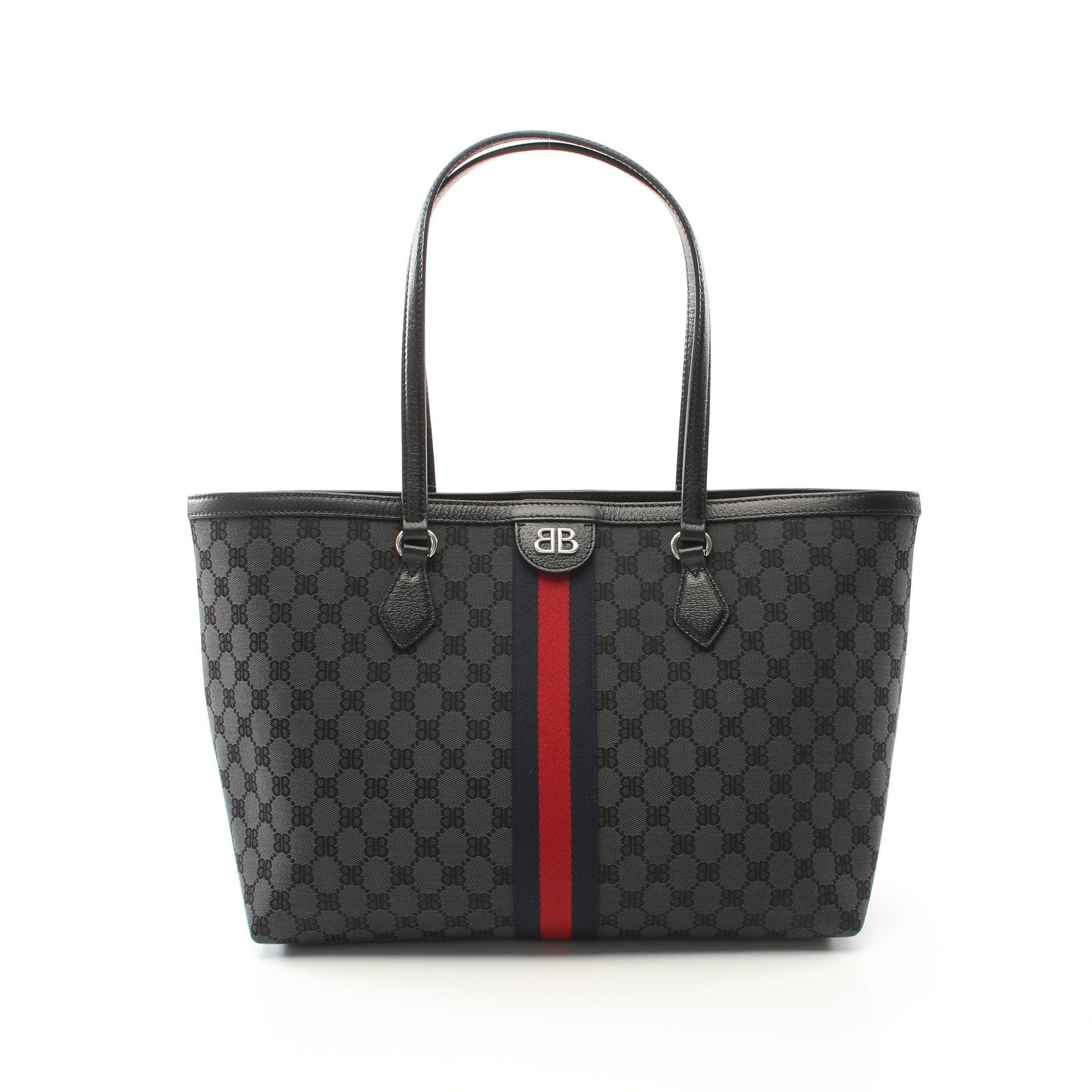 Balenciaga Balenciaga Balenciaga * Gucci The Hacker Project Shoulder Bag Tote Canvas Leather Gray Black Multicolor Size ONE SIZE - 1 Thumbnail