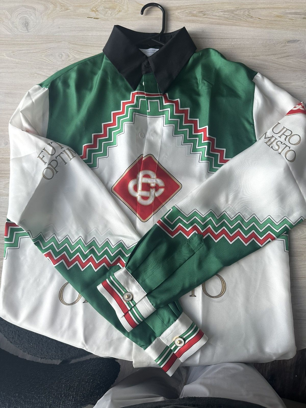 Casablanca CASABLANCA Futuro Optimisto Silk Shirt Size US S / EU 44-46 / 1 - 3 Thumbnail