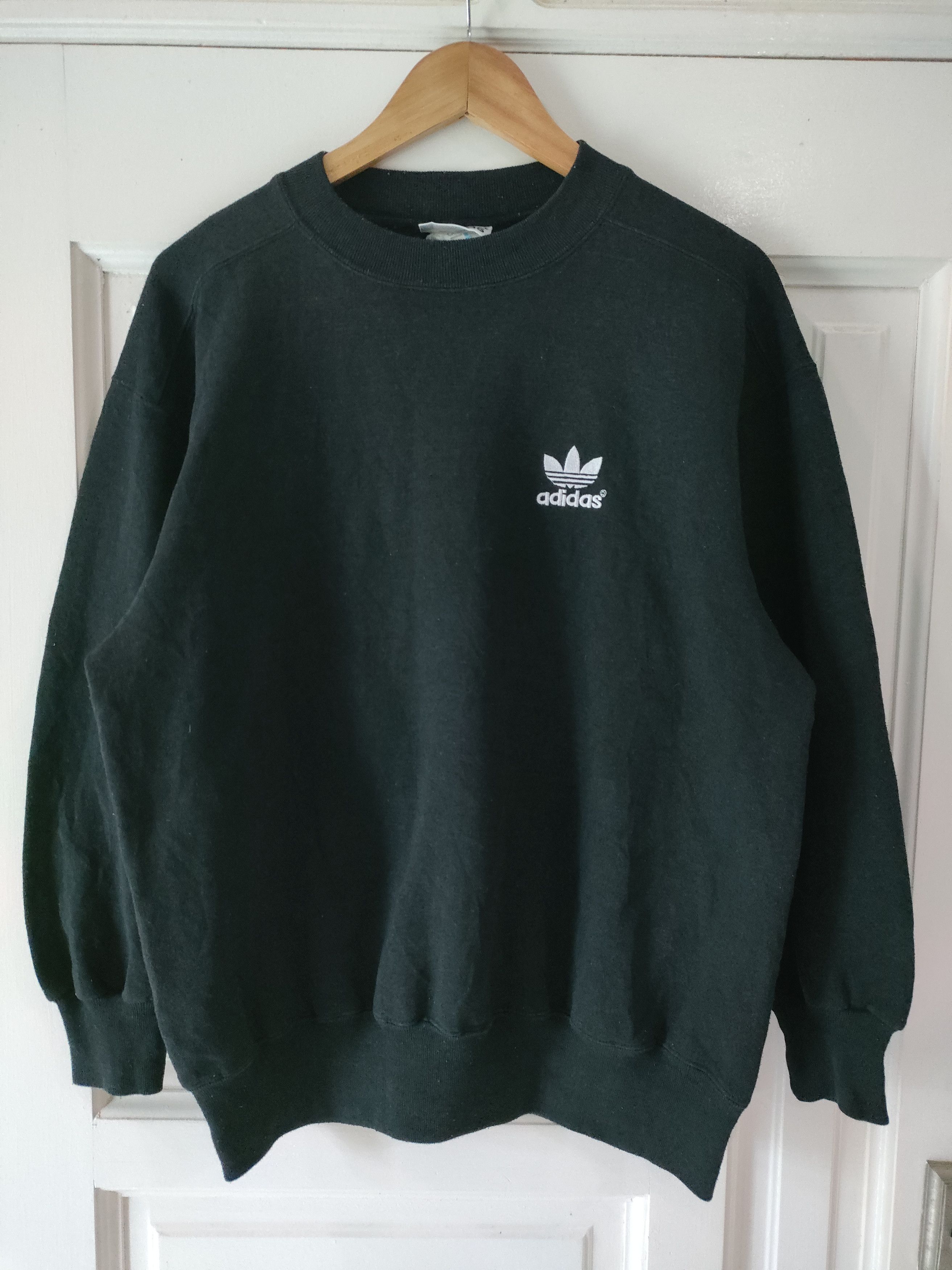 Vintage Adidas Insert Trefoil Here Printed Sweatshirt - L