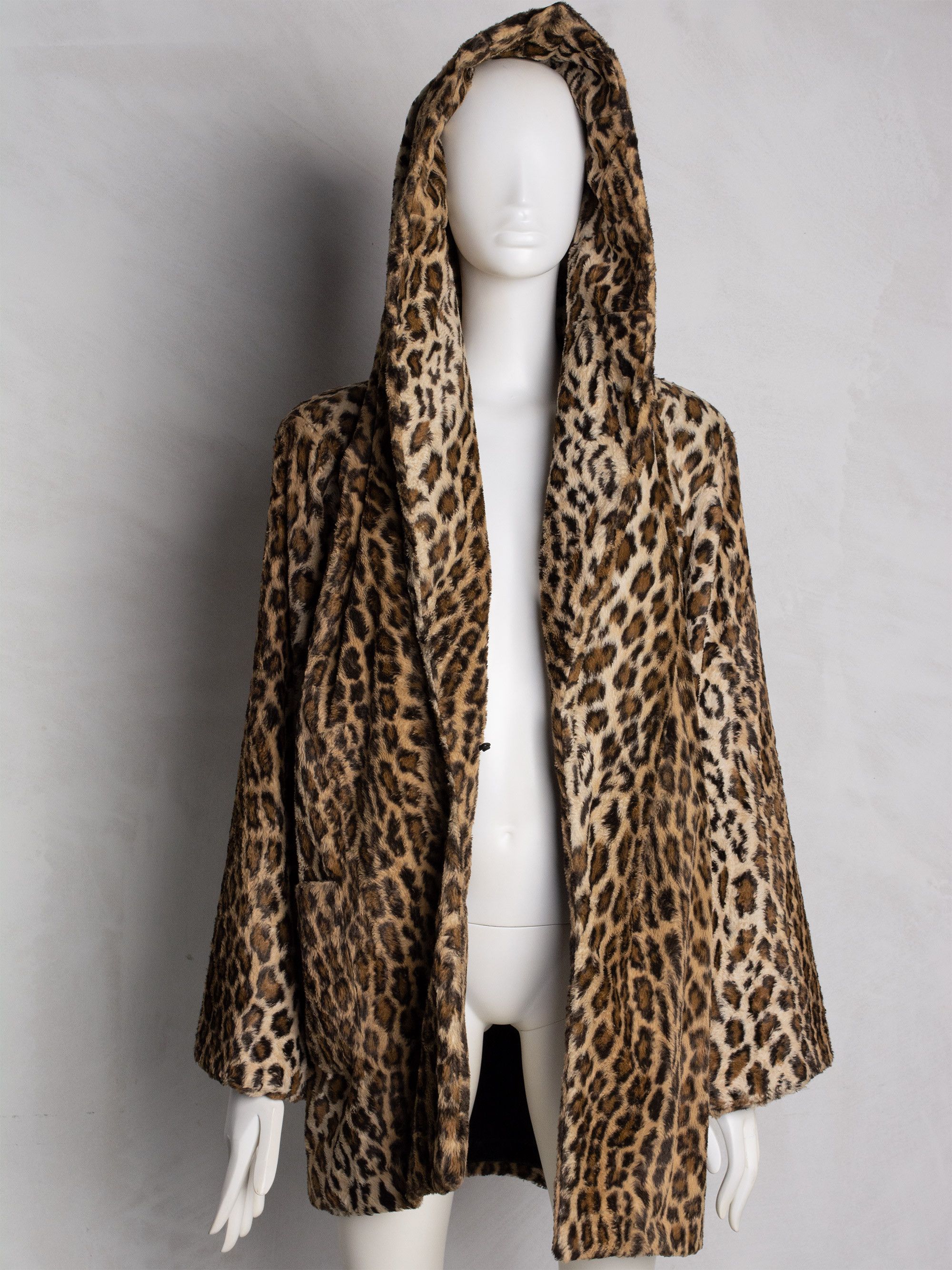 Norma Kamali OMO Norma Kamali - (vintage) - leopard faux fur coat Size M / US 6-8 / IT 42-44 - 7 Thumbnail