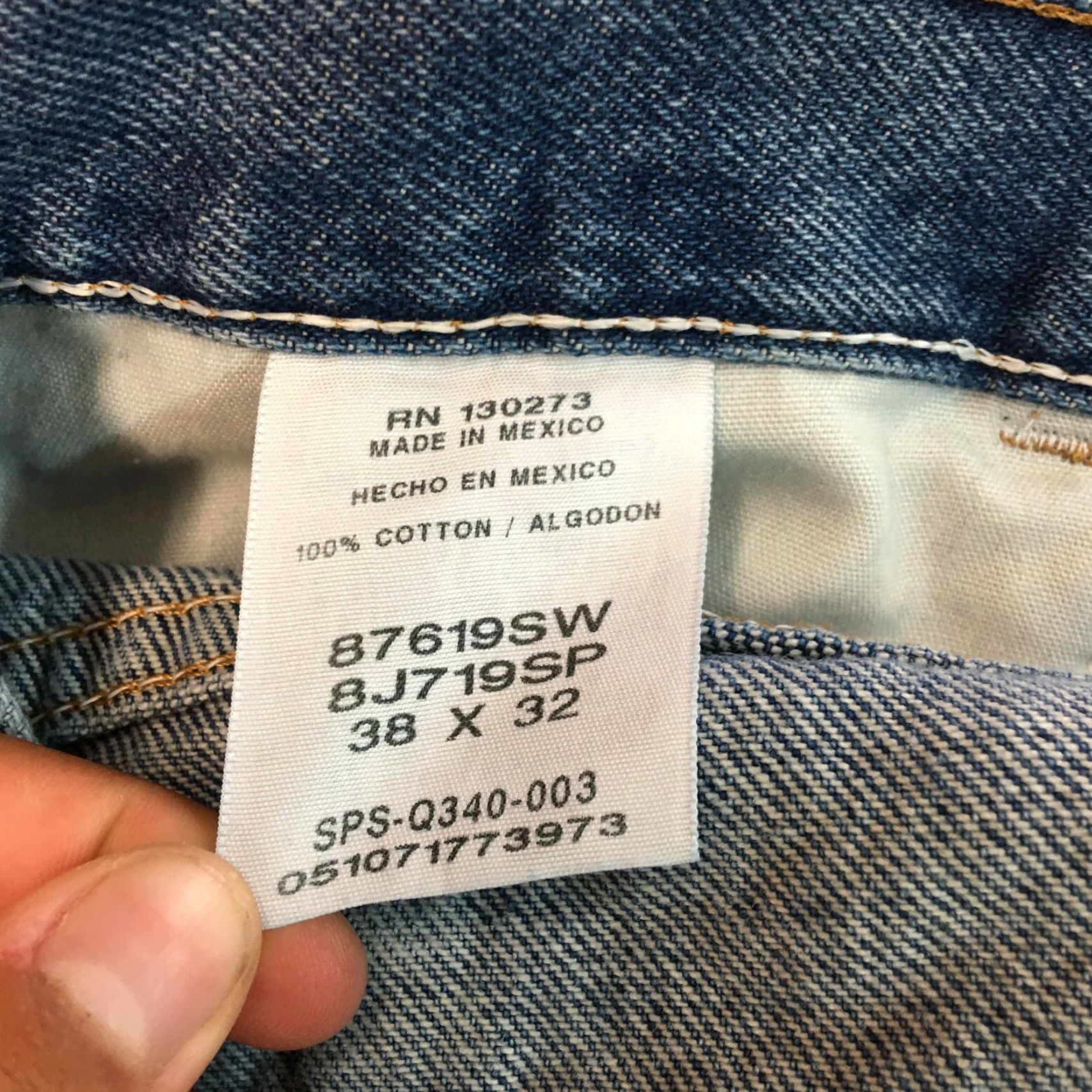 Denime Rustler Jeans Mens Size 38 x 32 Blue Denim 5-Pocket Straight Leg Regular 90s Cowboy USA Size US 38 / EU 54 - 6 Thumbnail