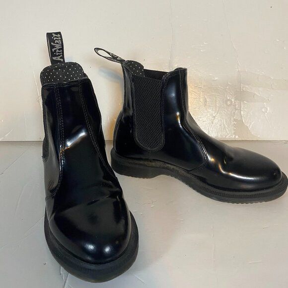 Dr. Martens Dr. Martens AirWair Black Patent Leather Chelsea Boots Sz 6 Size US 6 / IT 36 - 9 Thumbnail