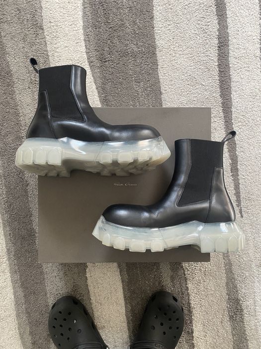 Rick Owens Rick Owens Black Beatle Bozo Tractor Boots | Grailed