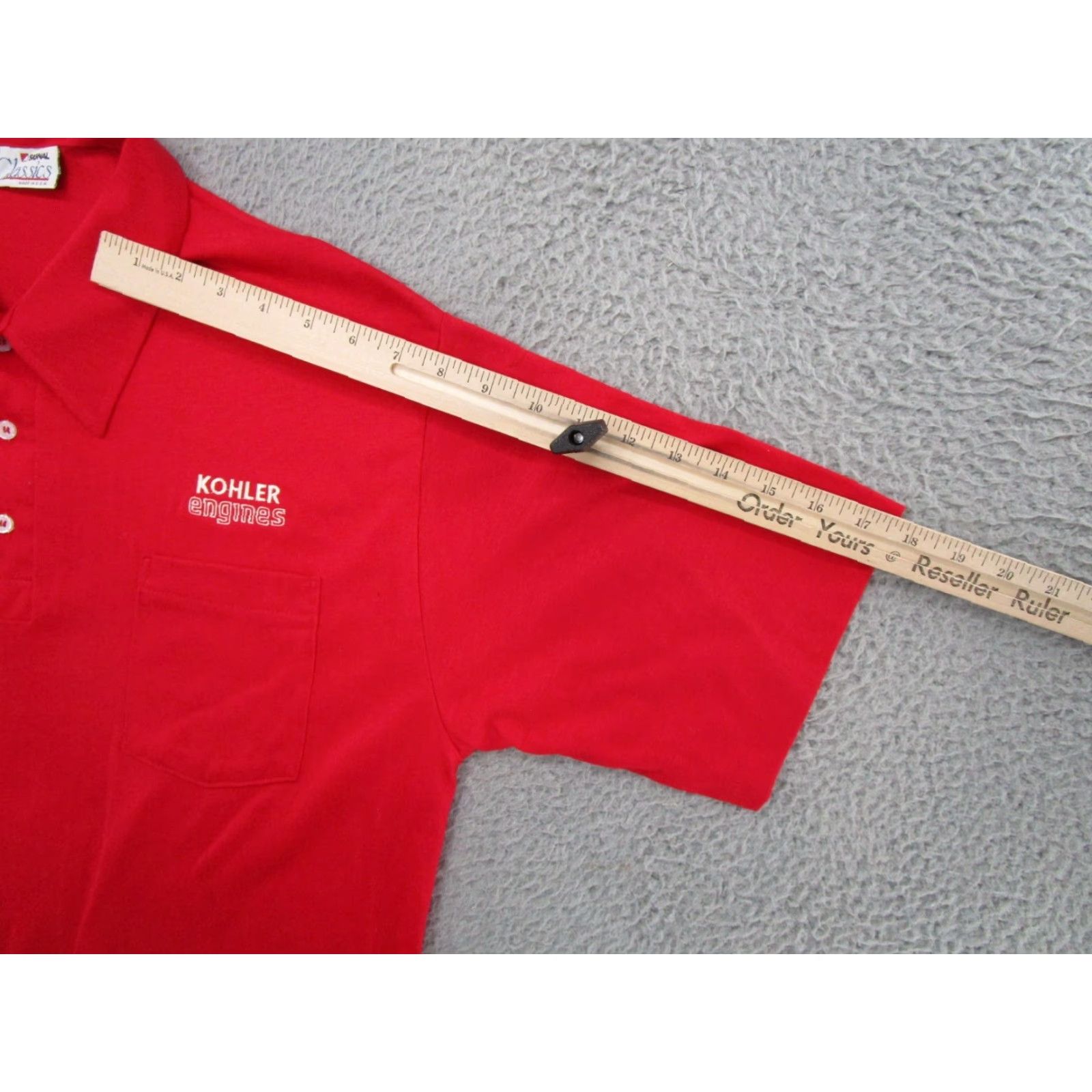 Vintage VINTAGE Kohler Engines Red Polo Shirt 2XL USA Made Polo Shirt Men Red 80s Golf Embroidered Signal Short Sleeve USA Vintage Men 2XL Size US XXL / EU 58 / 5 - 4 Thumbnail