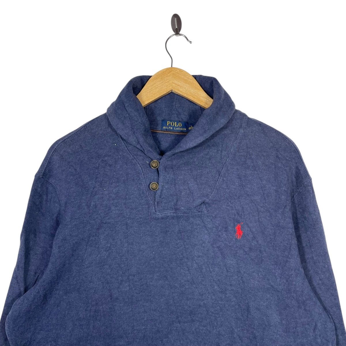 Polo Ralph Lauren Polo Ralph Lauren Shawl Collar Sweatshirt Pullover Pony Logo Size US L / EU 52-54 / 3 - 2 Thumbnail