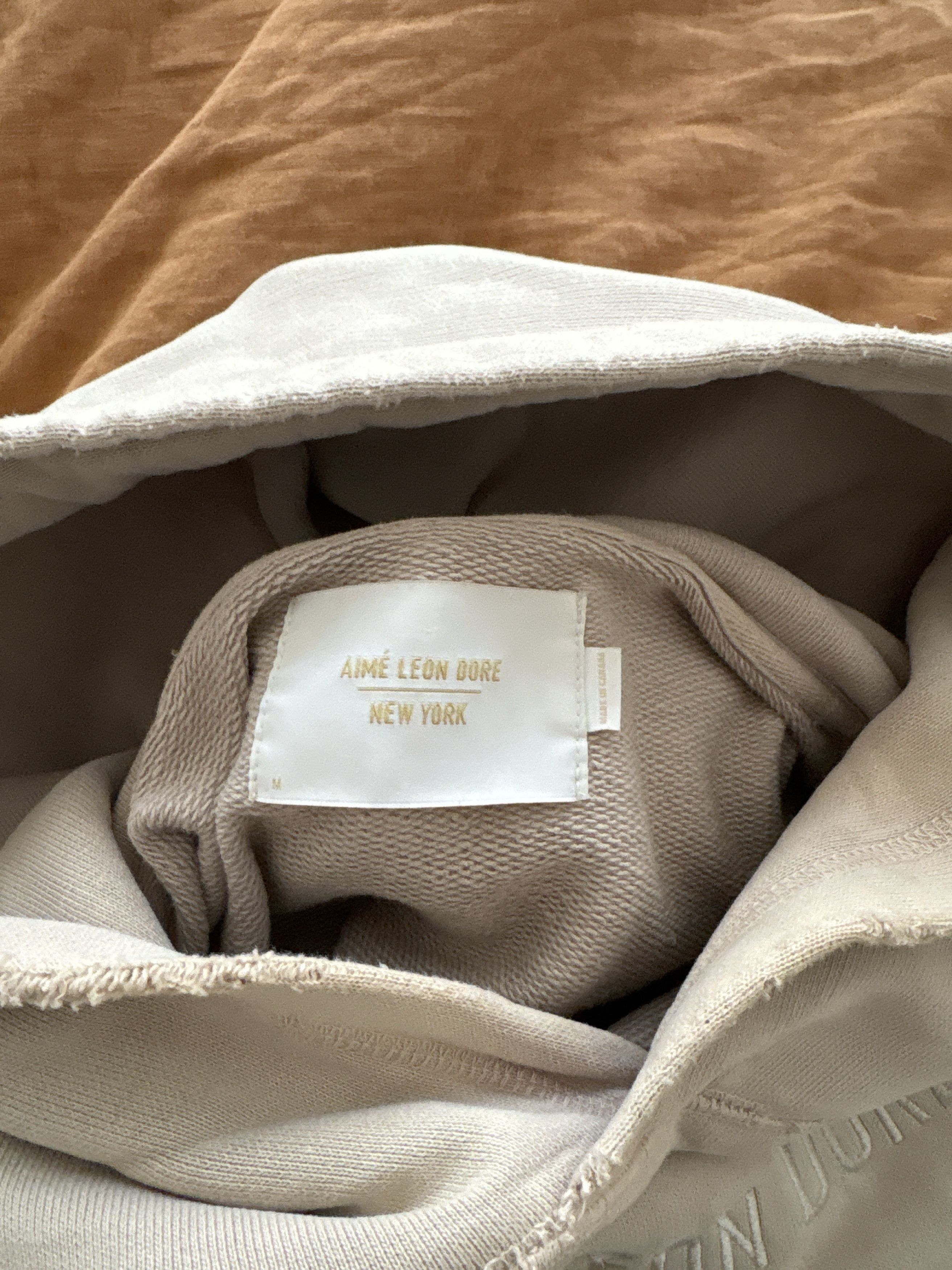 Aime Leon Dore Aimé Leon Dore Embroidered Logo Hoodie – Neutral Sand Size US M / EU 48-50 / 2 - 3 Thumbnail
