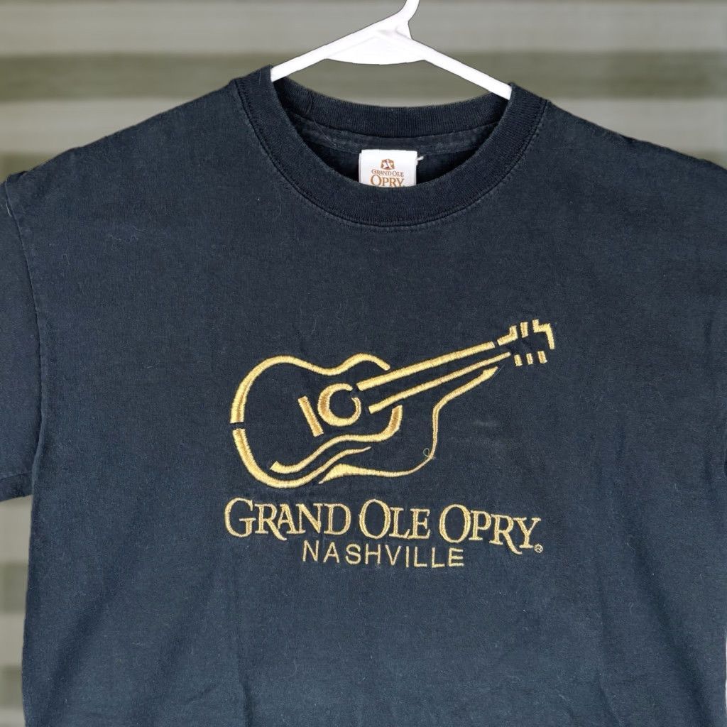 Vintage VINTAGE Grand Ole Opry T-Shirt Mens Medium Black Gold Embroidered Country Music Size US M / EU 48-50 / 2 - 1 Thumbnail