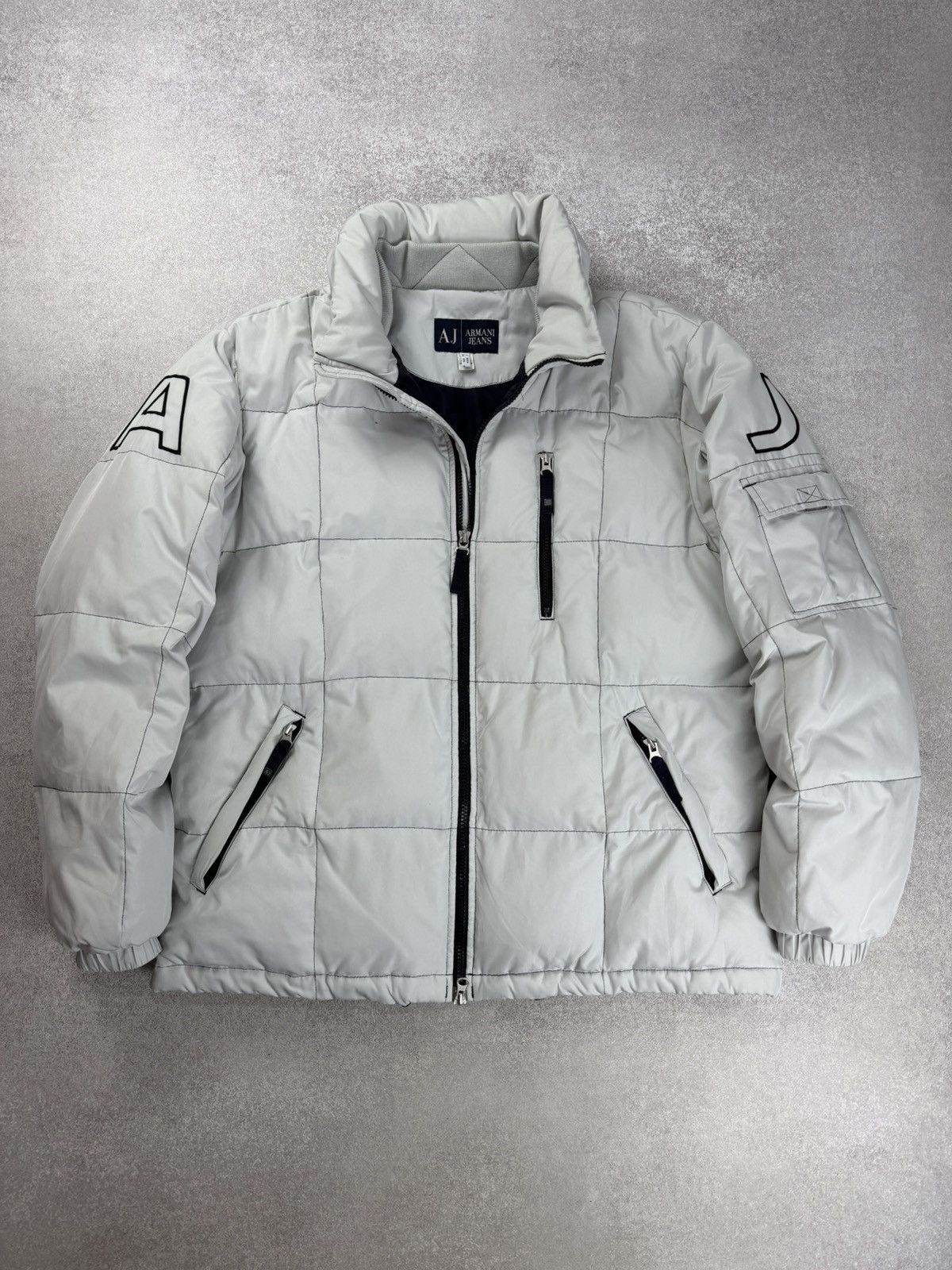 Armani Vintage Armani Jeans AJ Down Puffer Jacket Men’s Size US L / EU 52-54 / 3 - 1 Thumbnail
