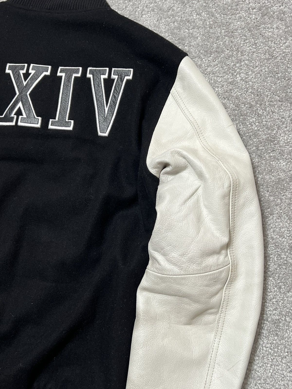 Nike Vintage Nike x Kobe Bryant Cow Leather Sleeve Bomber Jacket Size US M / EU 48-50 / 2 - 7 Thumbnail