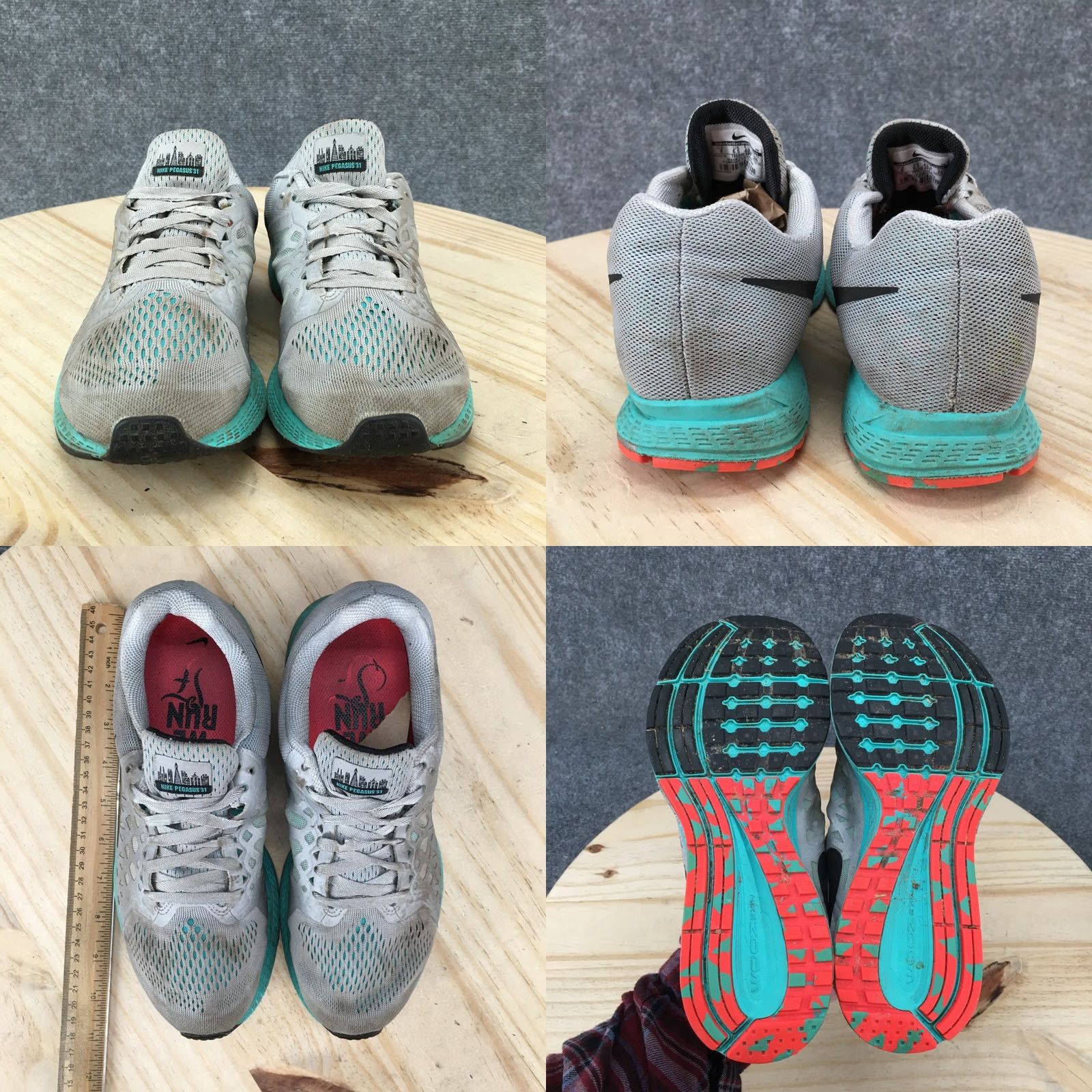 Nike Nike Shoes Womens 9 Air Zoom Pegasus 31 Athletic Sneaker Gray Low Top 705414-003 Size M / US 6-8 / IT 42-44 - 8 Thumbnail
