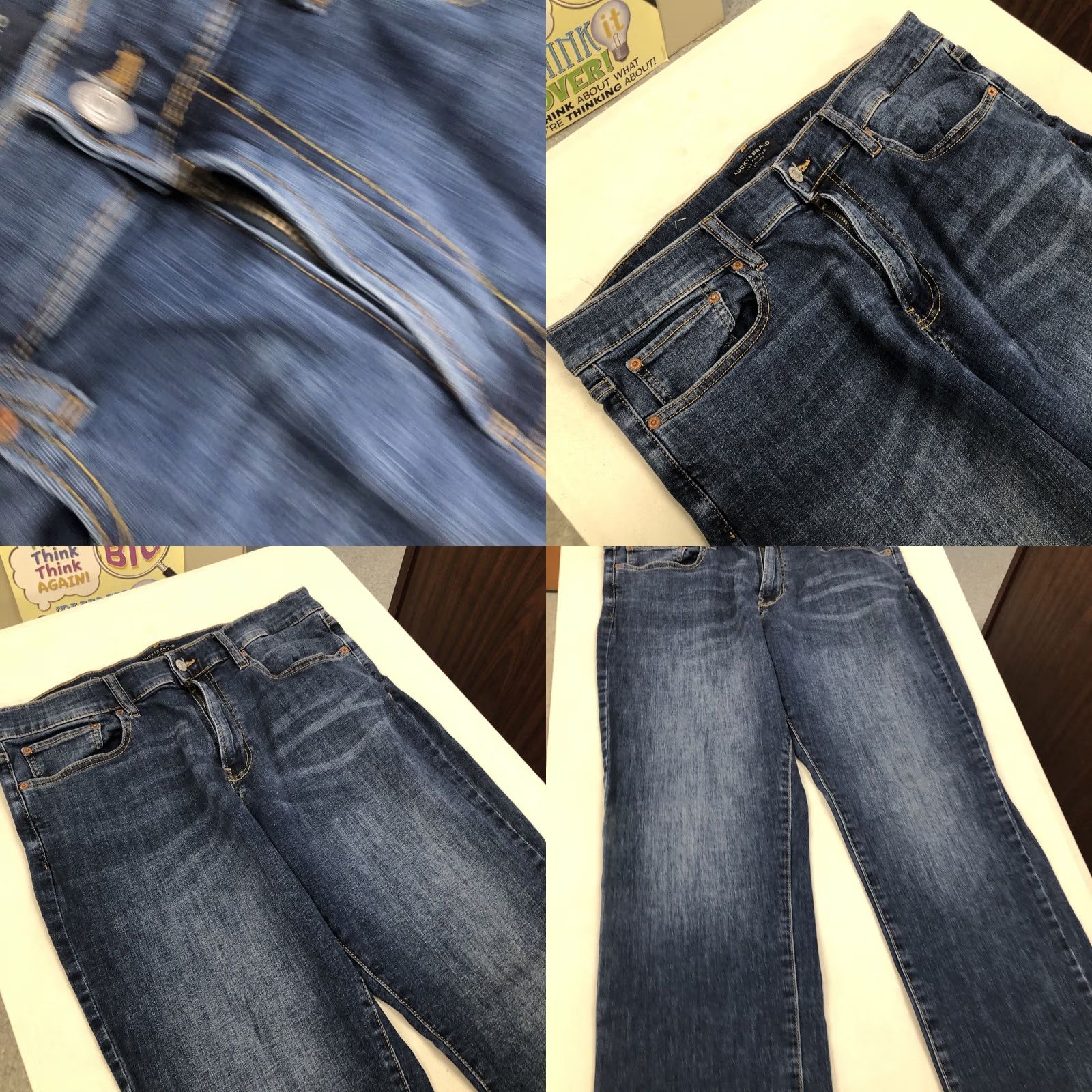 Lucky Brand Lucky Brand Jeans Mens 35x29 Blue Athletic Straight 5-Pocket Denim Stretch Size US 35 - 8 Thumbnail