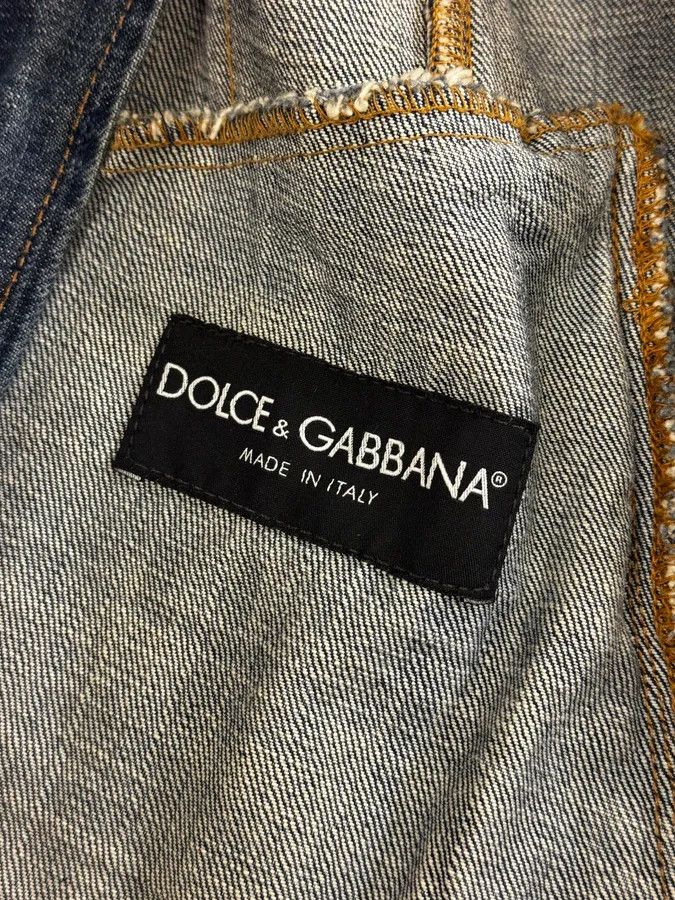 Dolce & Gabbana AW2005 Dolce & Gabbana Navy Hybrid Leather & Denim Jacket Size US M / EU 48-50 / 2 - 15 Thumbnail