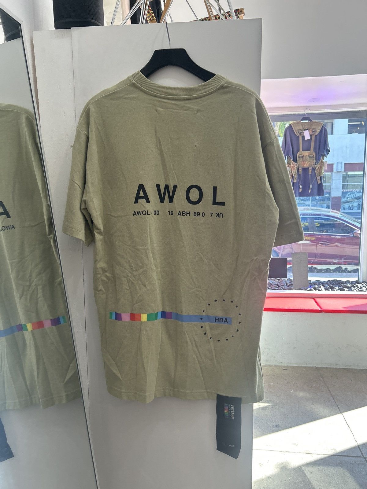 image of Hood By Air Awol Tee Shirt in Green, Men's (Size Medium)
