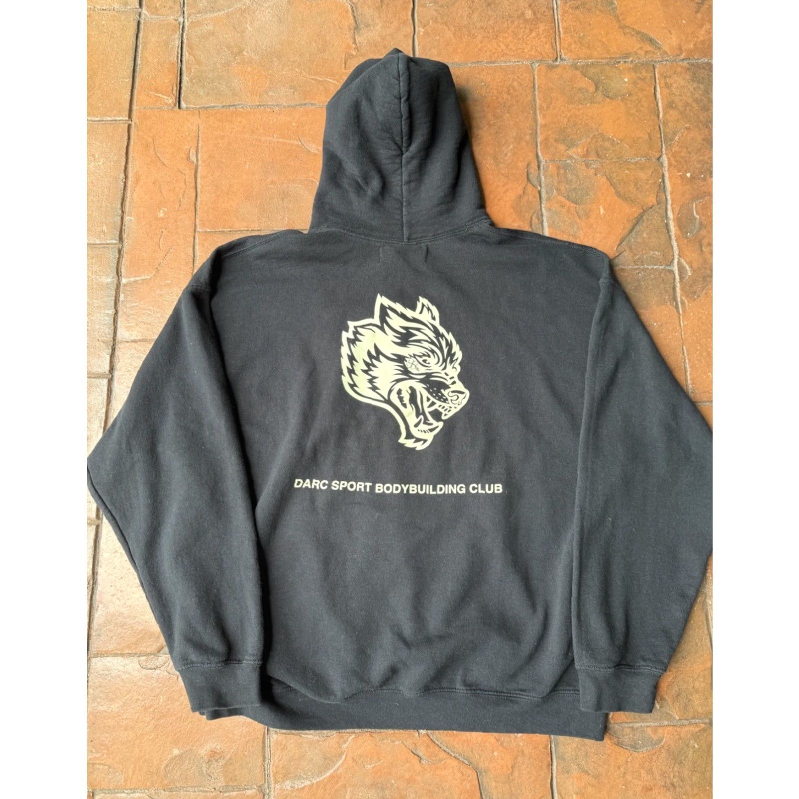 Darc Sport Darc Sport Wolves Bodybuilding Club Men Hoodie Sweatshirt L Black Embroidered Logo Gym & Training Pullover Size US L / EU 52-54 / 3 - 2 Thumbnail
