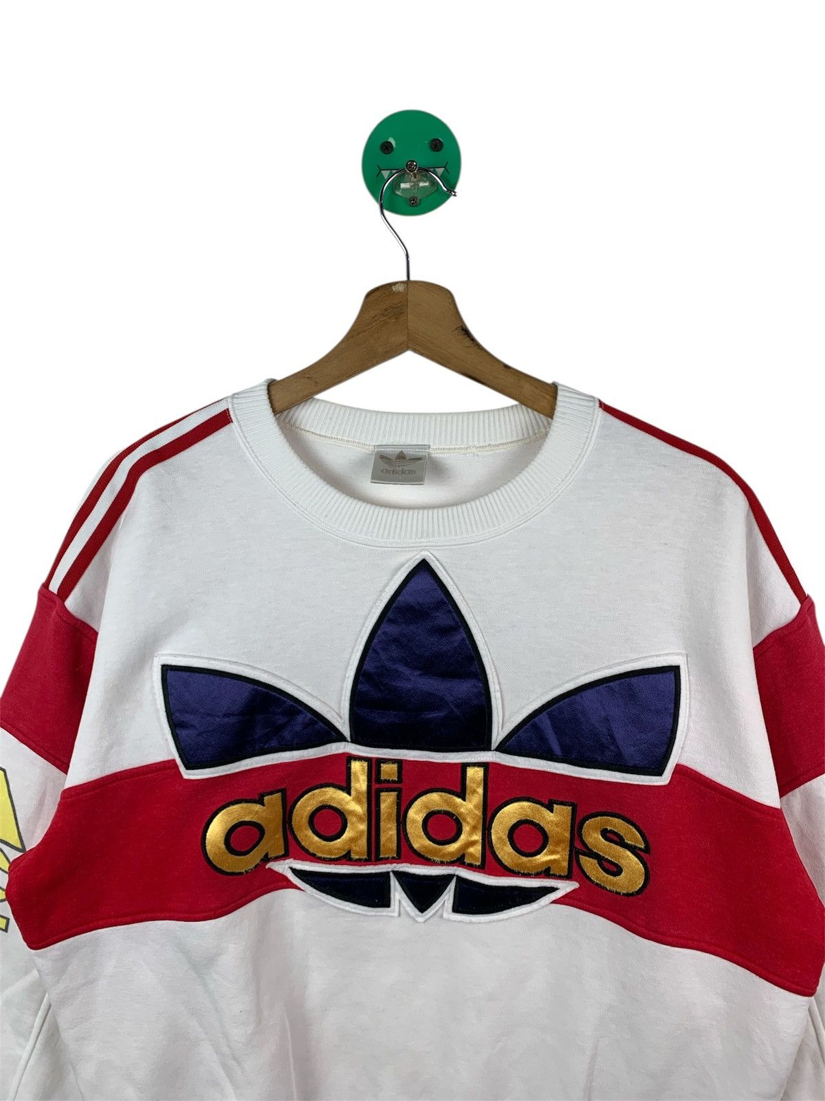 Adidas Adidas Biglogo Spellout Sweatshirt White Red Colours Size US M / EU 48-50 / 2 - 2 Thumbnail