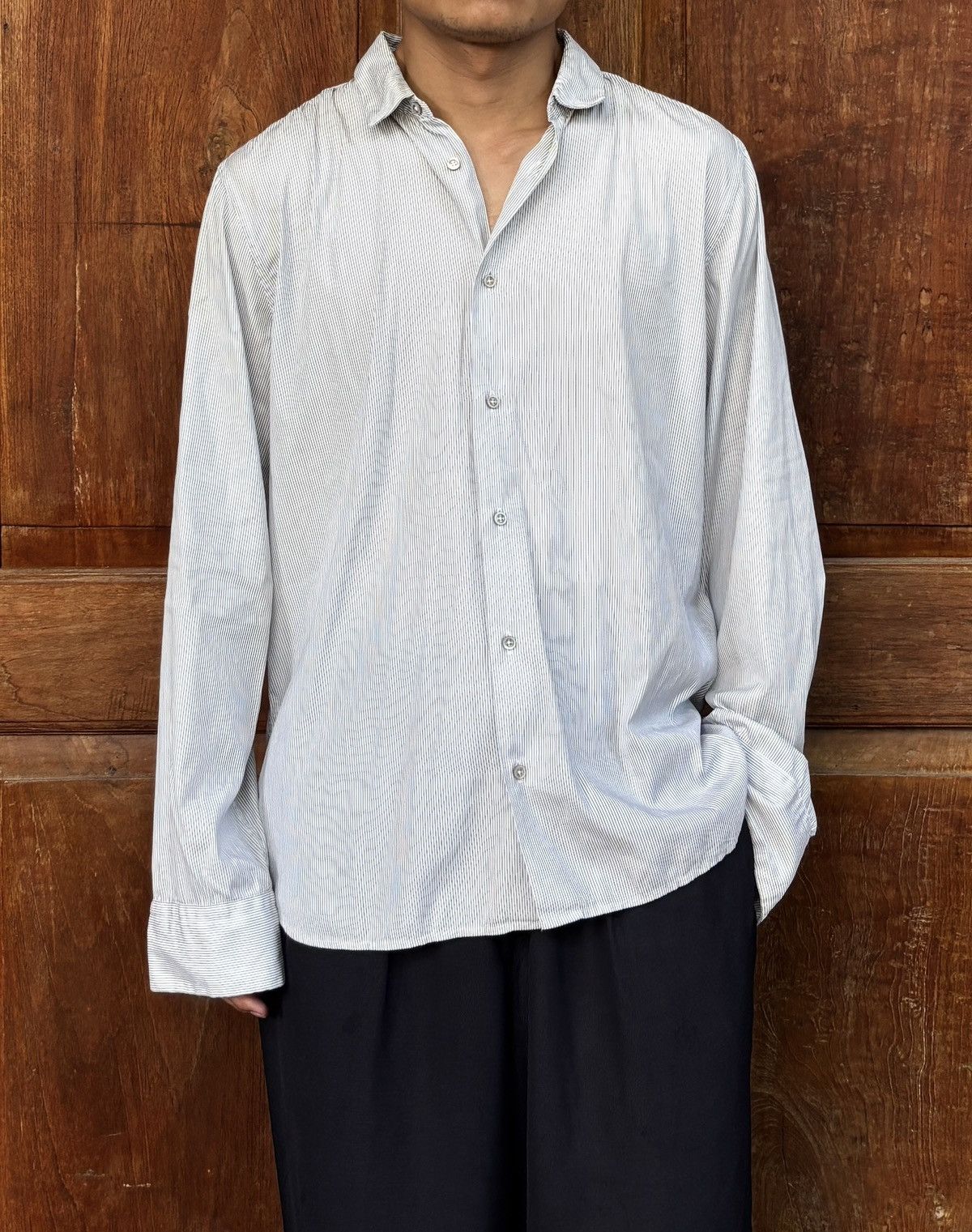 Jil Sander × Raf Simons 2000s Striped Easy Shirt | Grailed
