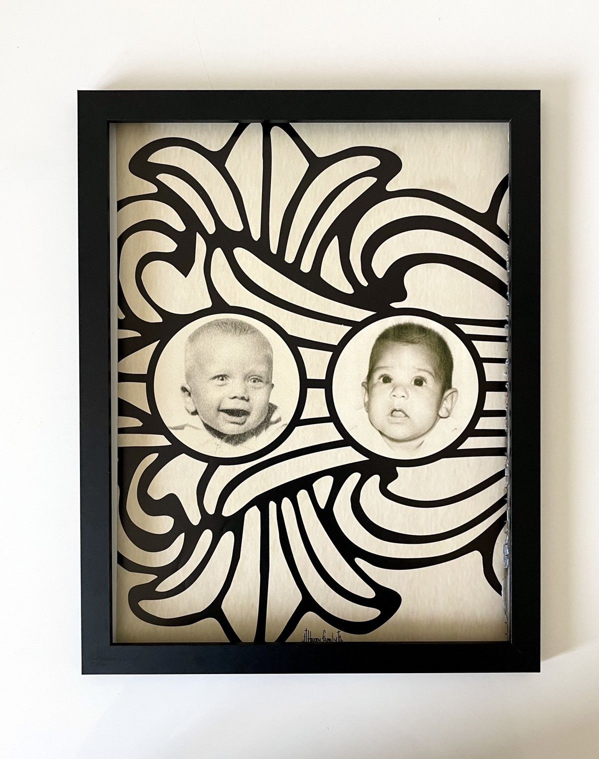 Chrome Hearts × Vintage Chrome Hearts babies magazine cutout Framed poster 9x11 Size ONE SIZE - 1 Thumbnail
