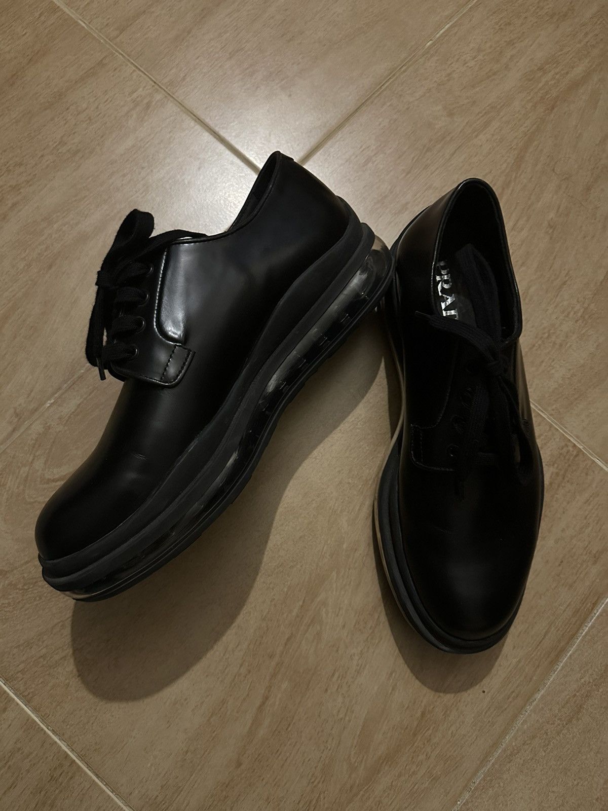 Prada Prada Levitate Brushed Leather Derby Shoes Size US 8 / EU 41 - 14 Thumbnail