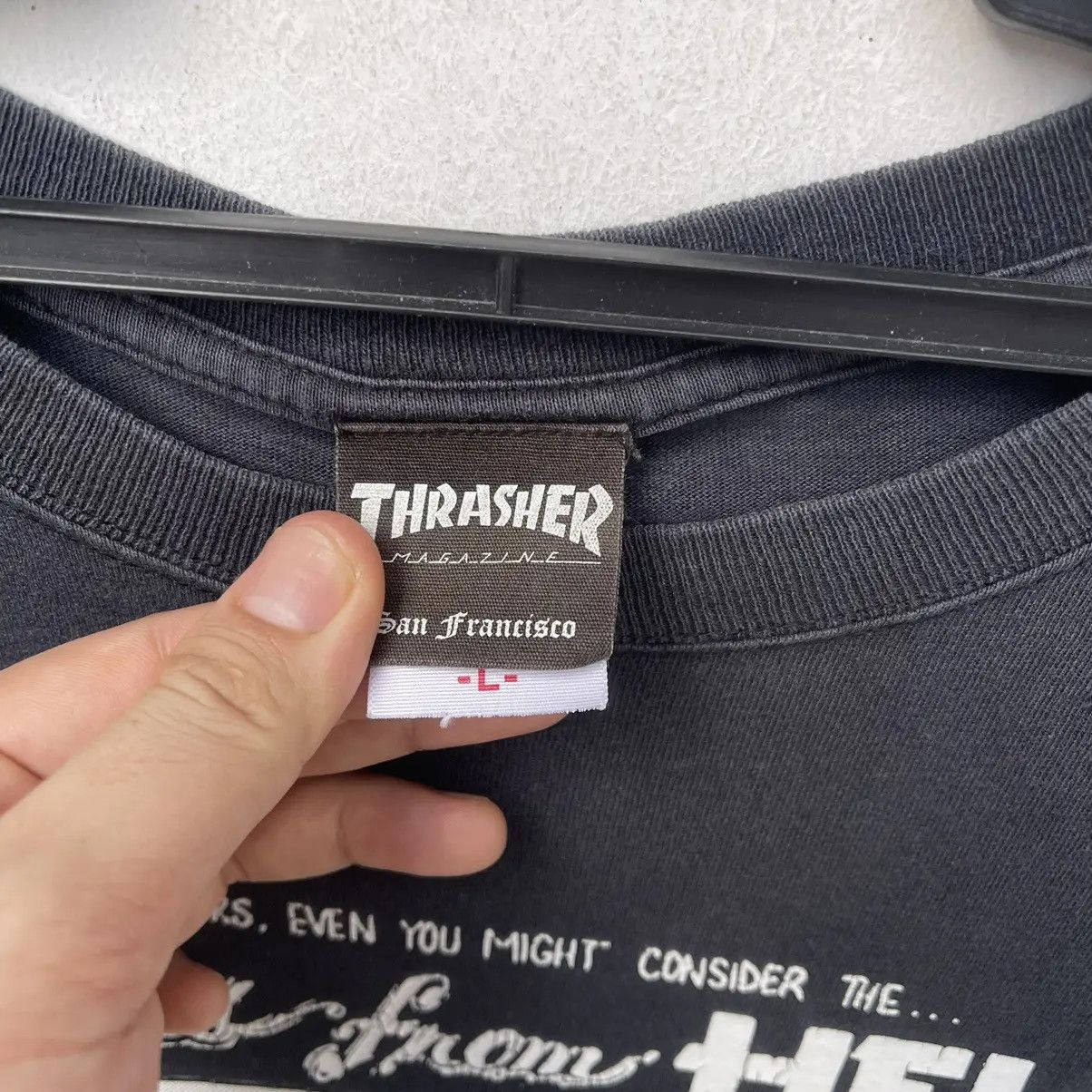 Japanese Brand Thrasher Magazine San Francisco Box Big Logo T-Shirt | L Size US L / EU 52-54 / 3 - 3 Thumbnail