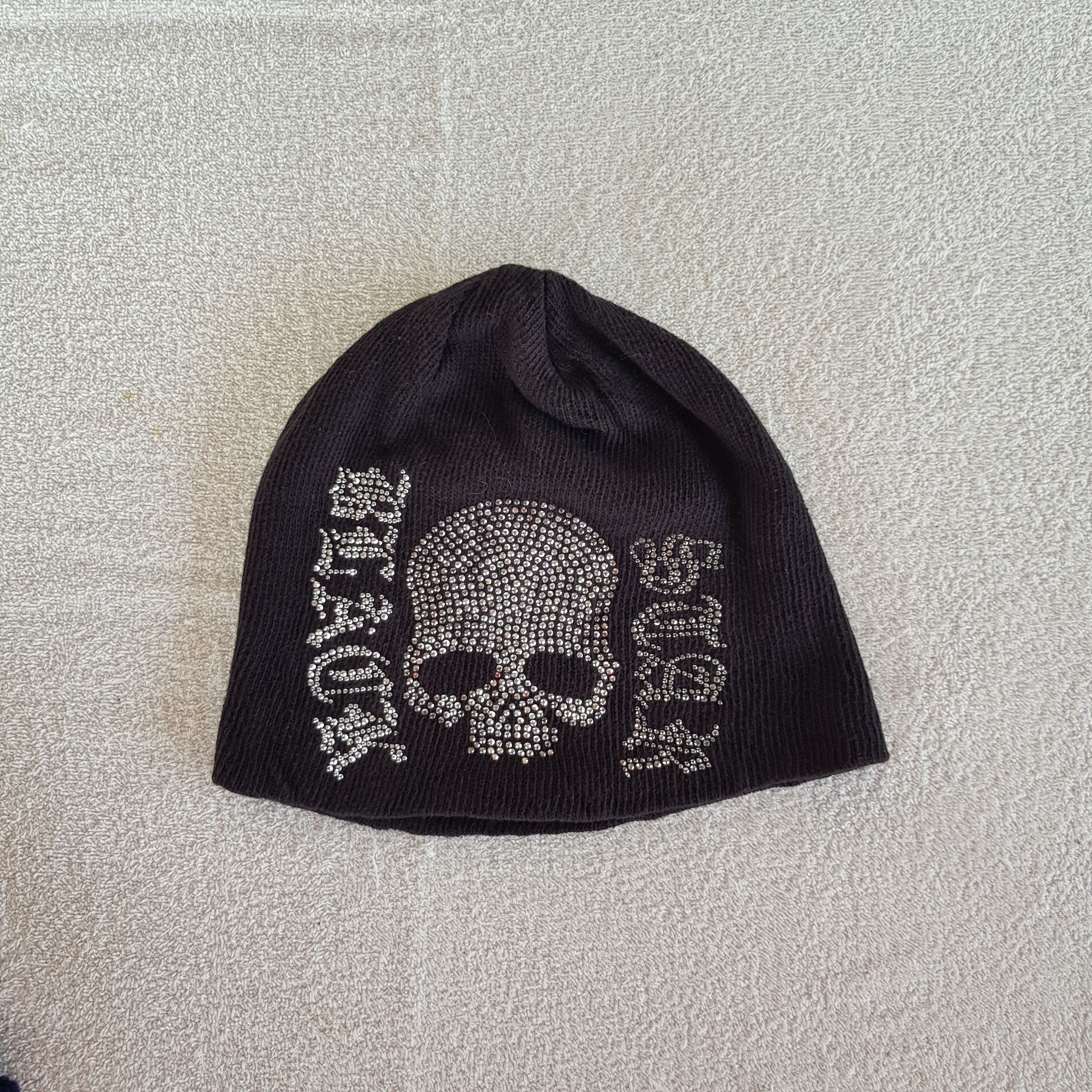 Japanese Brand Vintage Skulls Beanie Snow Caps Black Star Hats Size ONE SIZE - 5 Thumbnail