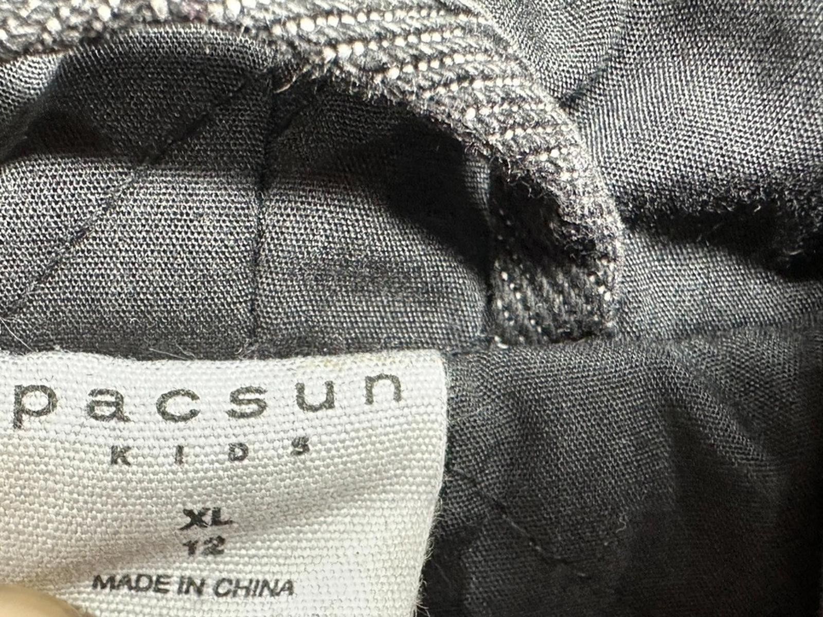 Pacsun PacSun Hooded Denim Full Zip Tapered Black Kids XL/12 Size US XL / EU 56 / 4 - 6 Thumbnail
