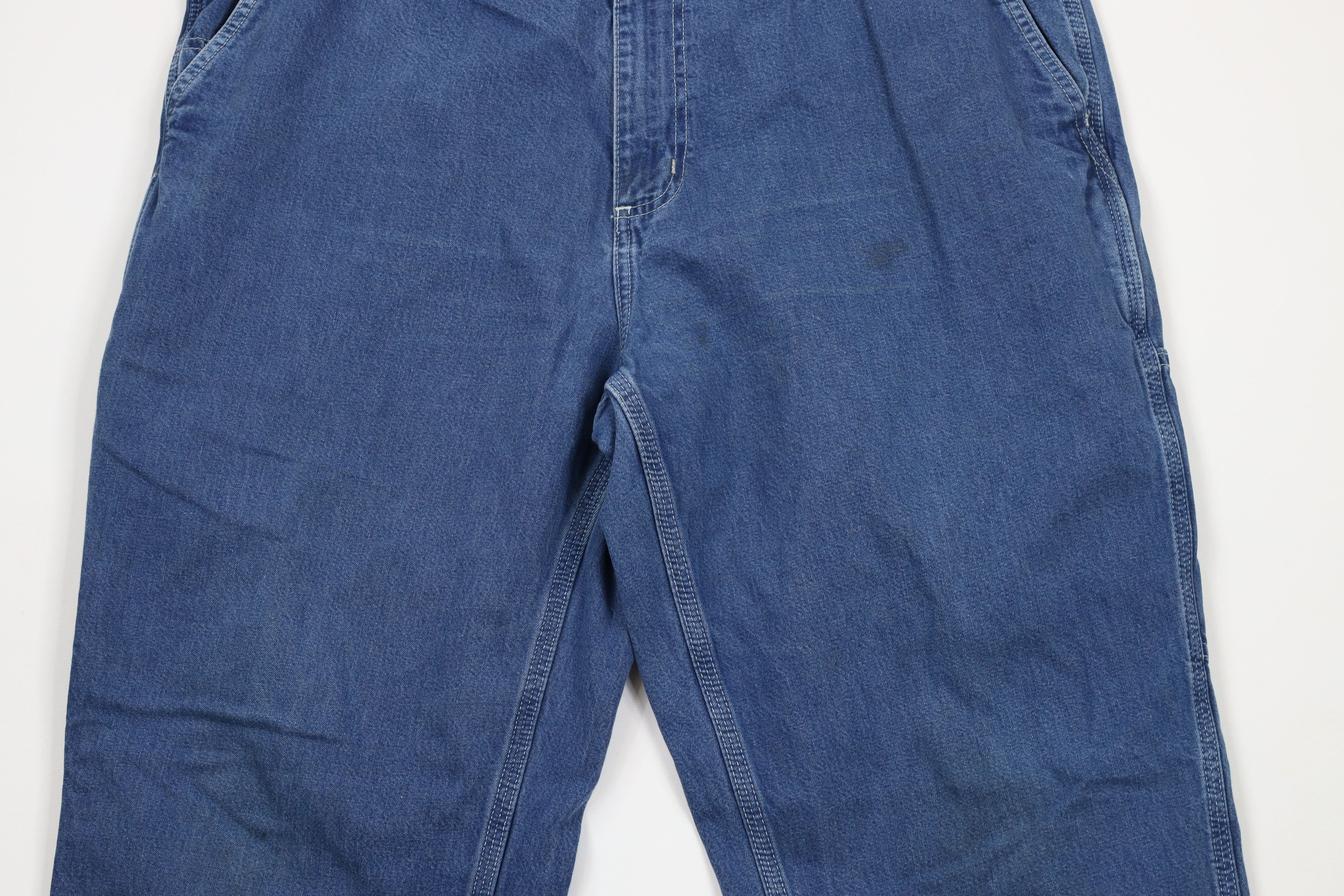 Carhartt × Vintage Vintage Carhartt Spell Out Wide Leg Dungaree Denim Jeans Size US 40 / EU 56 - 3 Thumbnail