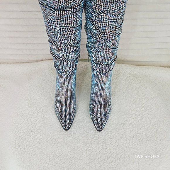 Other Cape Robbin Diamond Rider Rhinestone Glamour Western Slouch Size US 7.5 / IT 37.5 - 4 Thumbnail