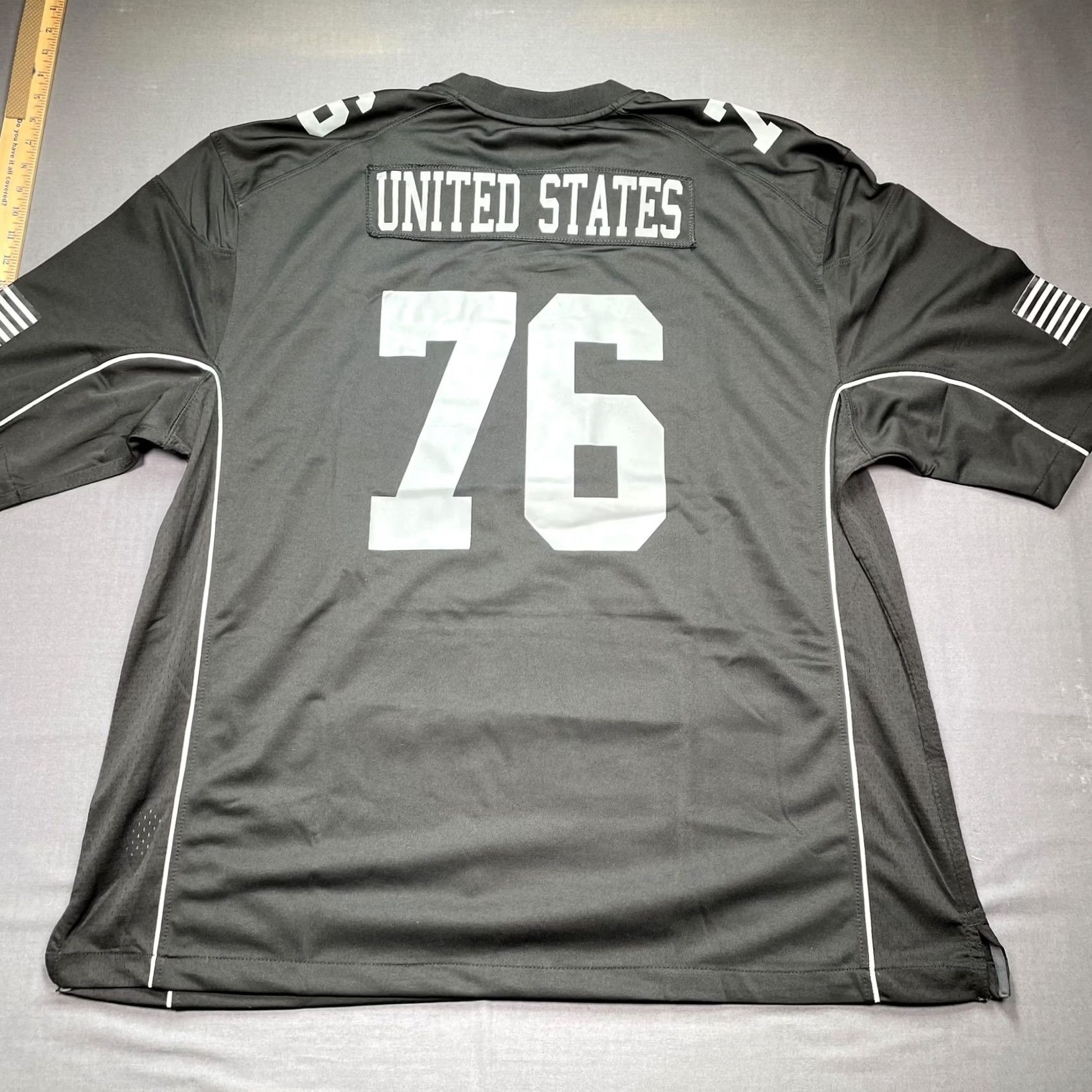 Vintage Rapid Dominance Shirt Mens 2XL Black USA 76 Football Jersey American Flag Size US XXL / EU 58 / 5 - 5 Thumbnail