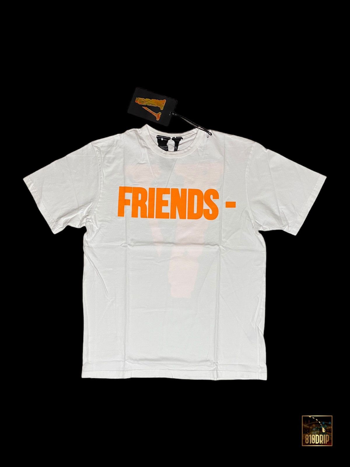 image of Vlone Orange Friends Tee White (Xl), Men's