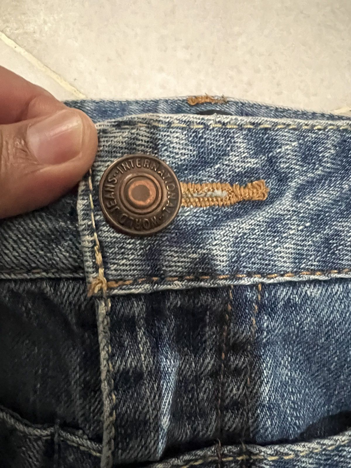 Japanese Brand DOUBLE WAIST DOMINATE HANDCRAFTED JEANS Size US 32 / EU 48 - 9 Thumbnail