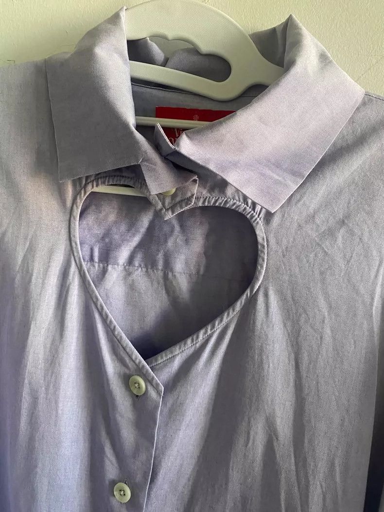 Vivienne Westwood Vivienne Westwood size00 Blue heart shirt dress Size M / US 6-8 / IT 42-44 - 3 Thumbnail