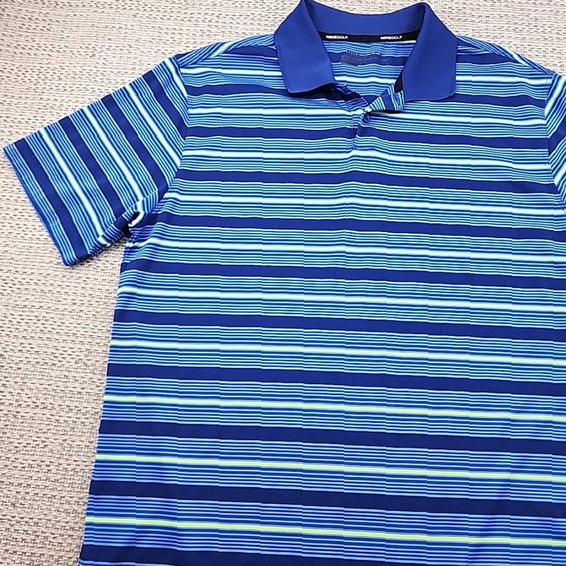 Nike Nike Tour Performance Polo Shirt Nike Tour Performance Golf Polo Short Sleeve Shirt Dri Fit Mens L Striped Multicolor Athletic Short Sleeve Polo Mens Size US L / EU 52-54 / 3 - 3 Thumbnail