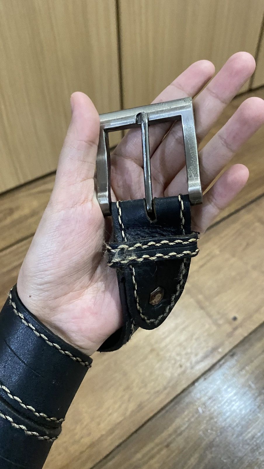 Leather × Vintage Y2K belt vintage leather black Size ONE SIZE - 3 Thumbnail