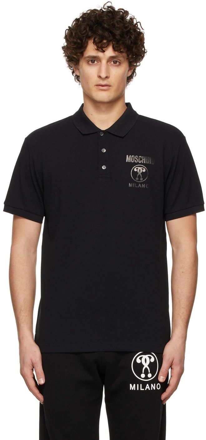 Moschino o1y0225 Logo Polo Shirt in Black Size US S / EU 44-46 / 1 - 1 Thumbnail
